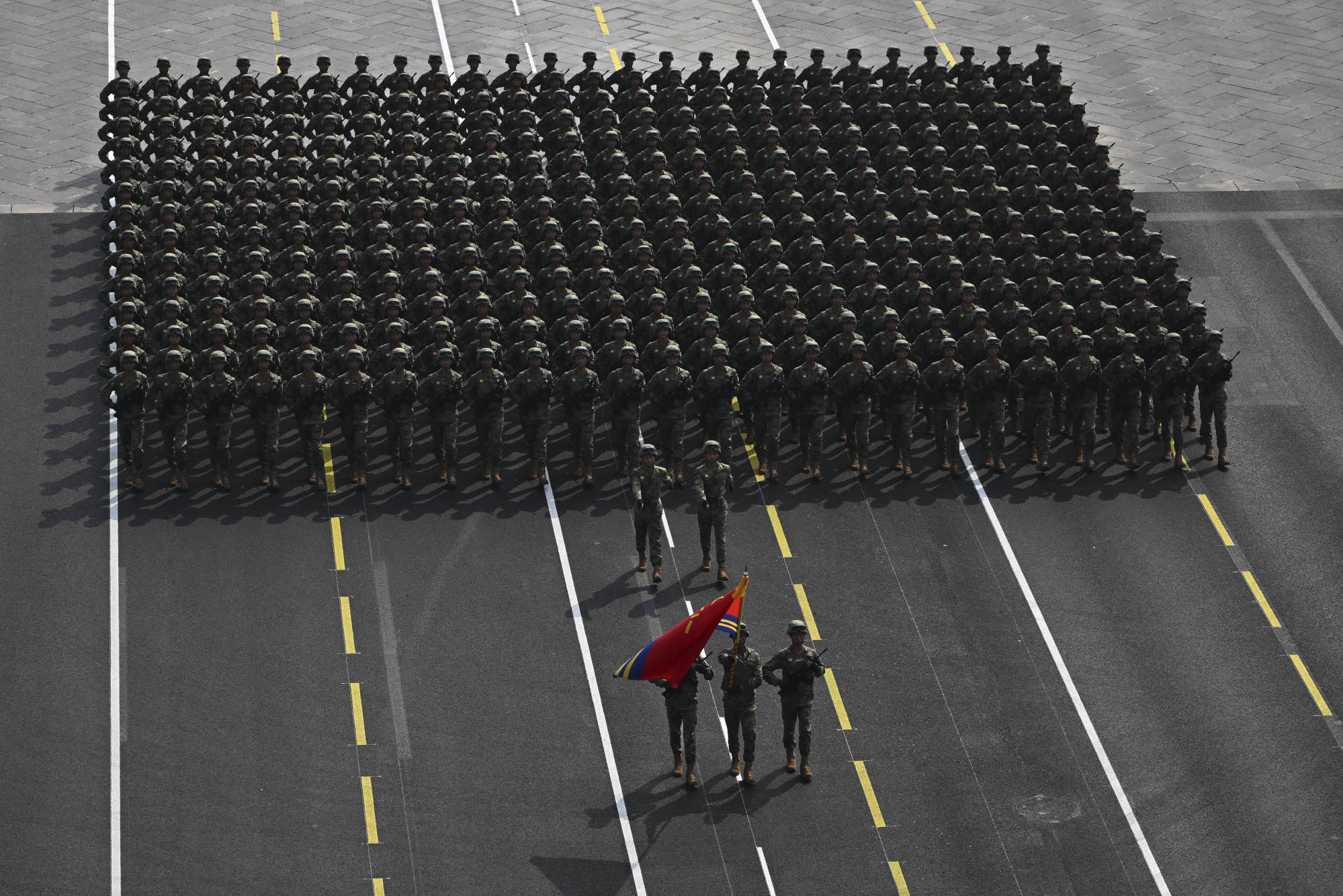 Members of the PLA Aerospace Force march in formation at a Beijing military parade last year. Photo: Xinhua Members of the PLA Aerospace Force march in formation at a Beijing military parade last year. Photo: Xinhua