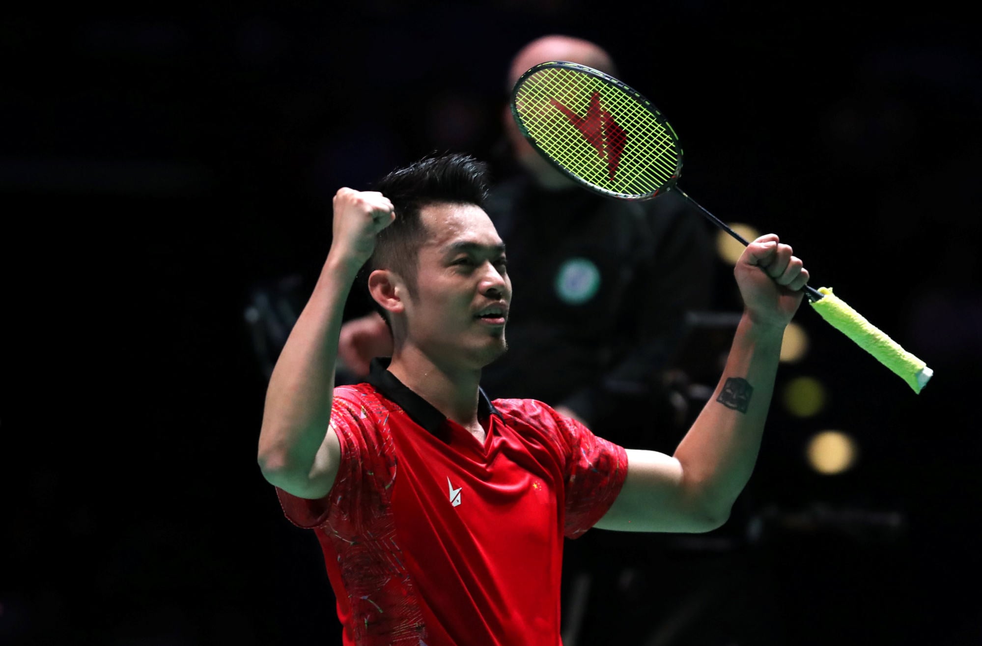 Lin Dan celebrates a victory at the Yonex All England Open Badminton Championships. Photo: Reuters Lin Dan celebrates a victory at the Yonex All England Open Badminton Championships. Photo: Reuters