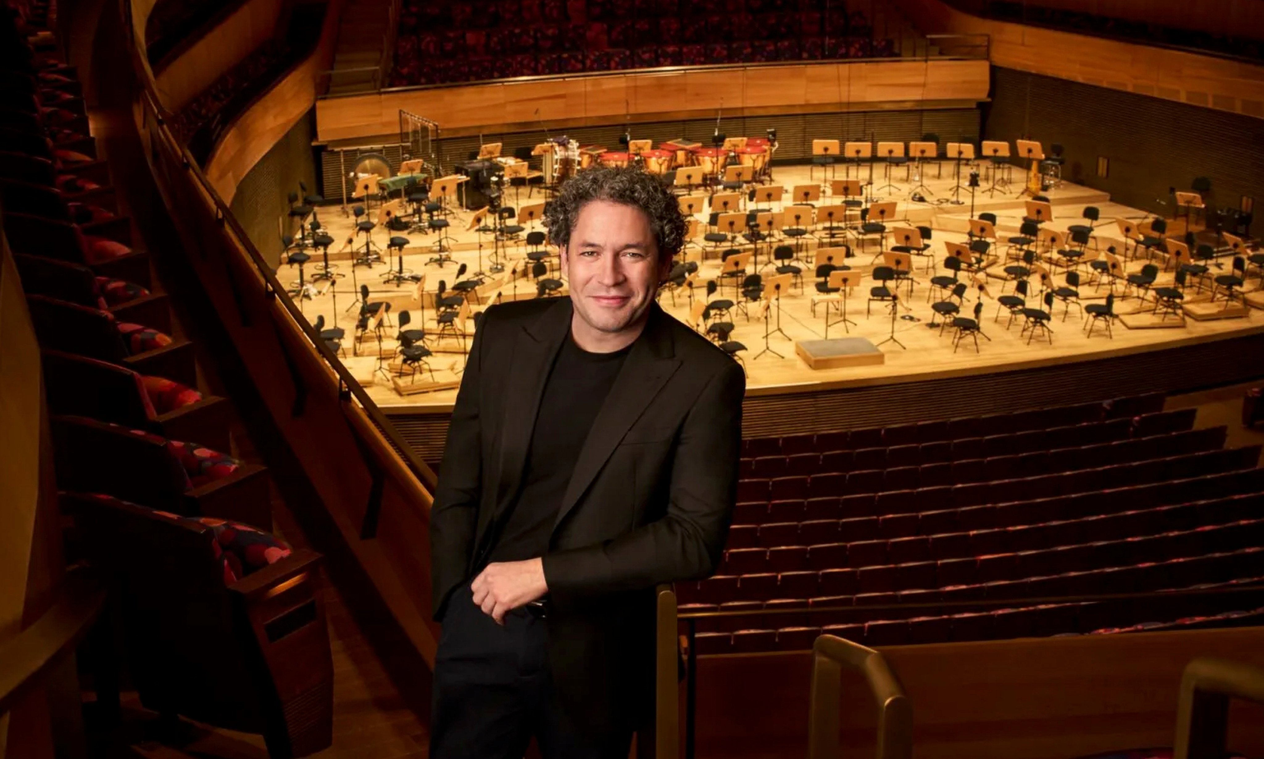 Gustavo Dudamel is pictured at the David Geffen Hall in New York. The Venezuelan conductor will soon take the lead at the New York Philharmonic after 17 years in charge of the LA Phil. Photo: courtesy of New York Philharmonic