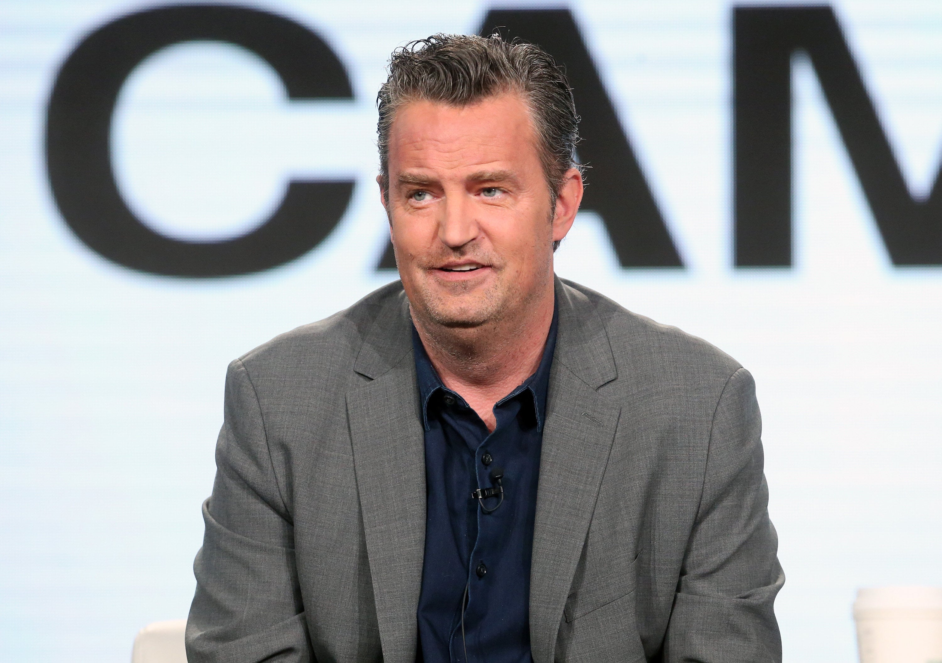Matthew Perry speaks onstage at an event in Pasadena, California, in January 2017. Photo: TNS