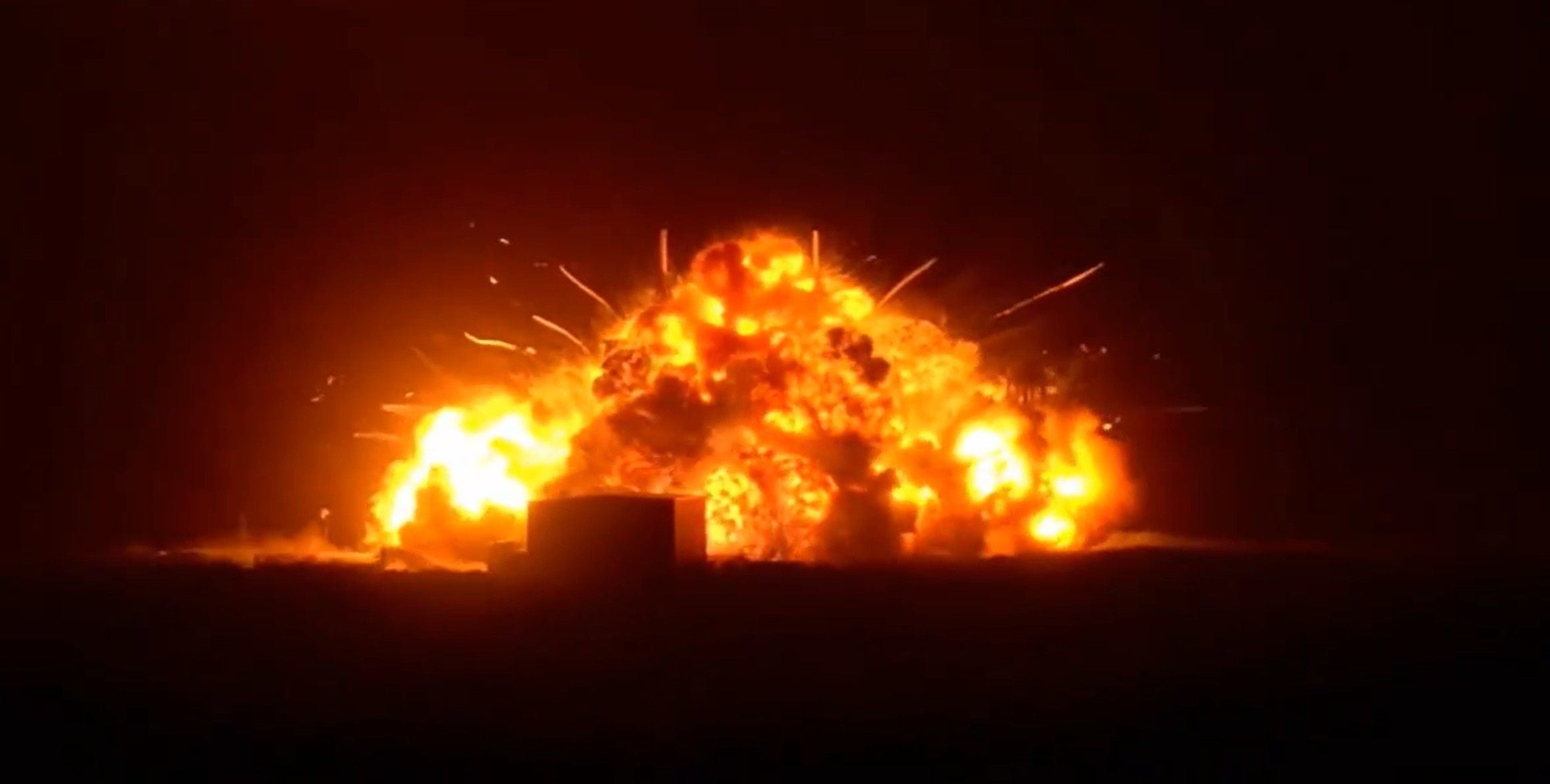 Blue Origin’s New Glenn rocket exploding in a massive fireball on Thursday. Photo: @NASASpaceflight via X