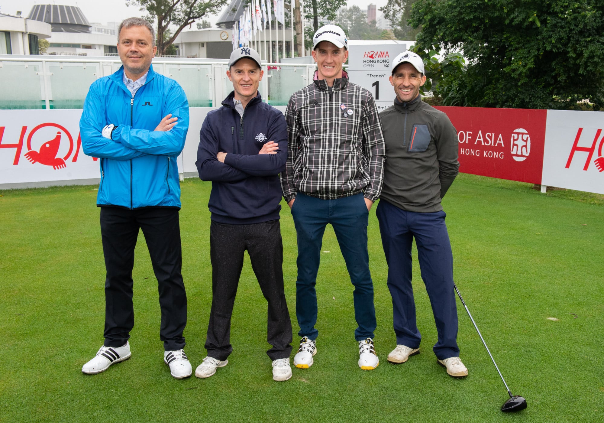 Zac Purton (second from left) has been a regular face at golf events over the years. Photo: Jayne Russell