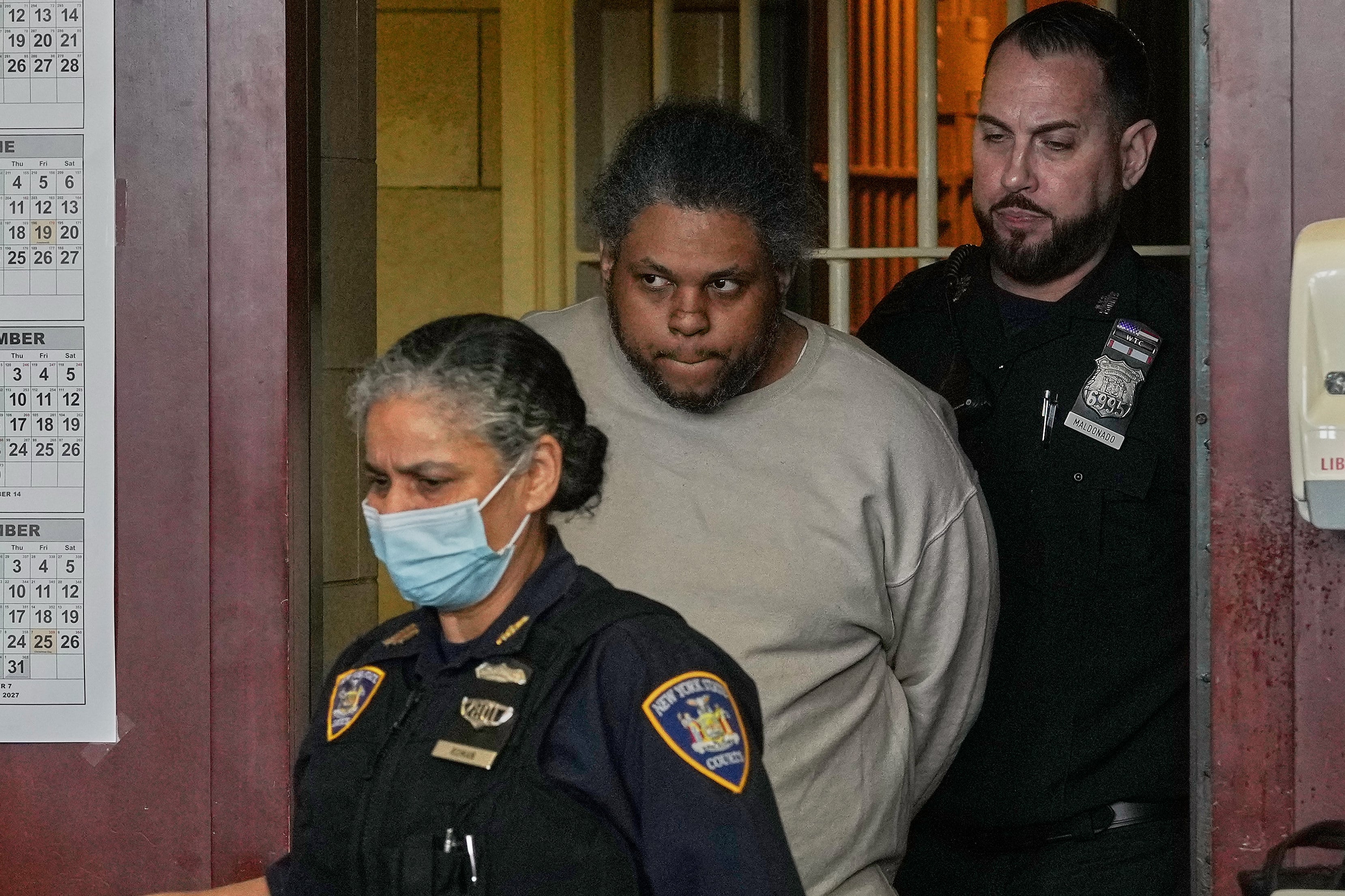 Randy Santos enters court for sentencing on Thursday. Photo: AP