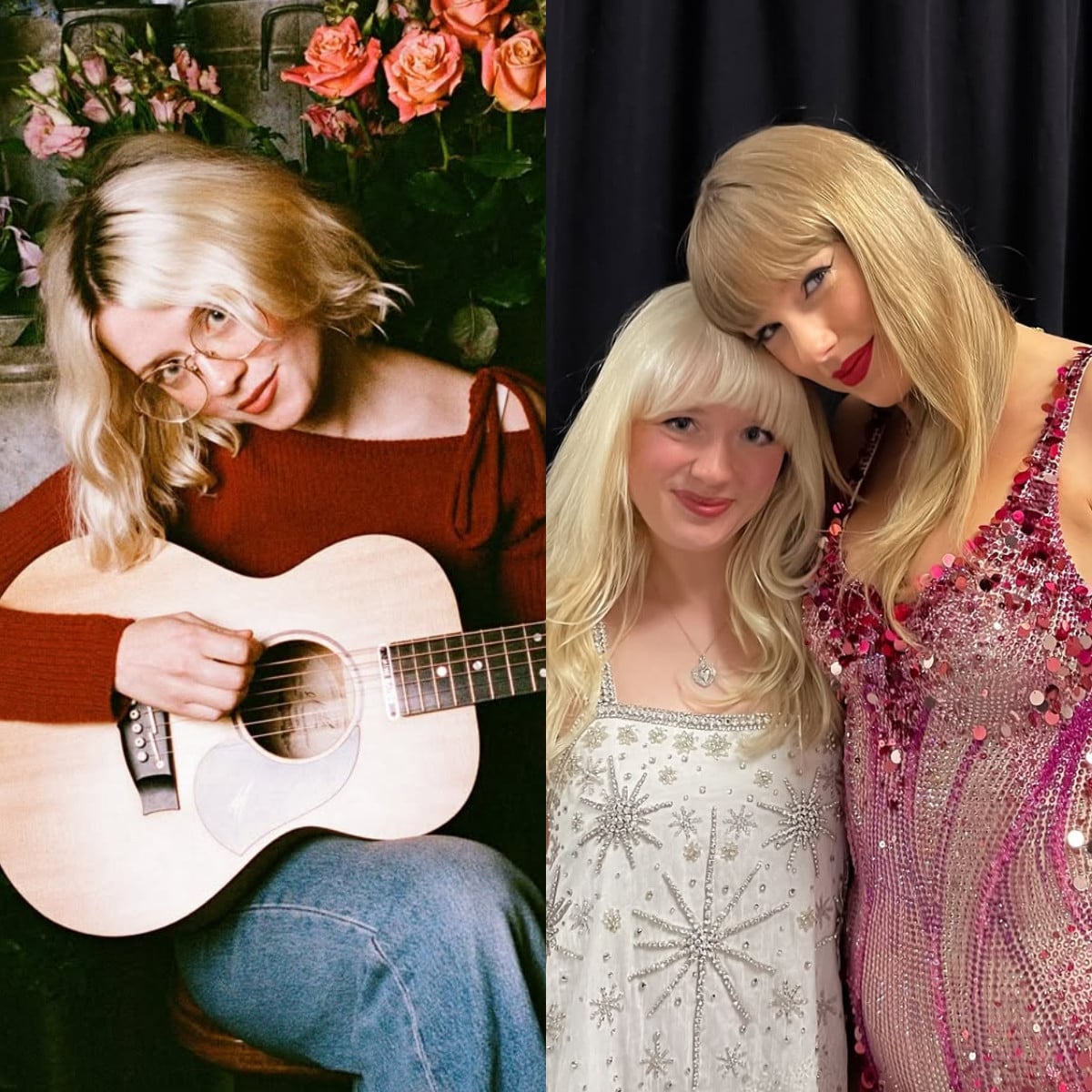 English singer-songwriter Maisie Peters opened for Taylor Swift on her Eras Tour but hasn’t received an invite to the superstar’s July wedding to Travis Kelce. Photos: @maisiehpeters/Instagram