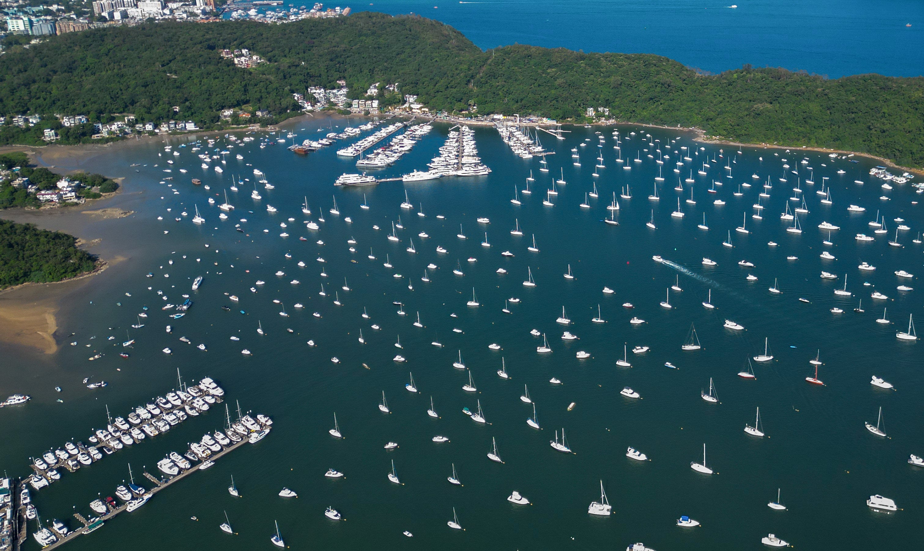 Yacht berths at Pak Sha Wan in Sai Kung. From next month, the Hong Kong government will allow yachts to anchor at designated waters without reserving a berth at private clubs or piers. Photo: Dickson Lee