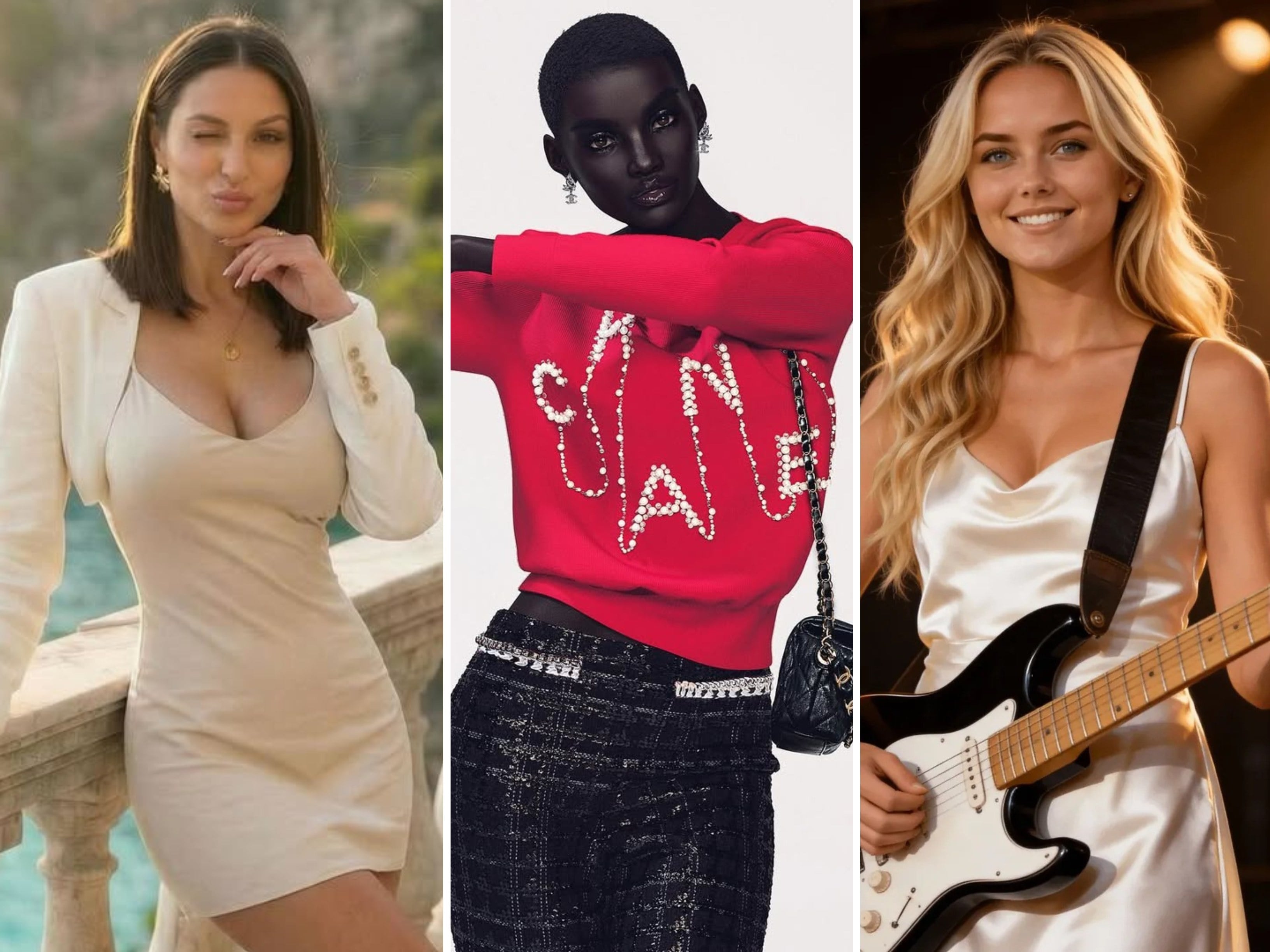 AI “influencers” Emily Pellegrini, Shudu Gram and Milla Sofia. Photos: @emilypellegrini, @shudu.gram, @millasofiafin/Instagram