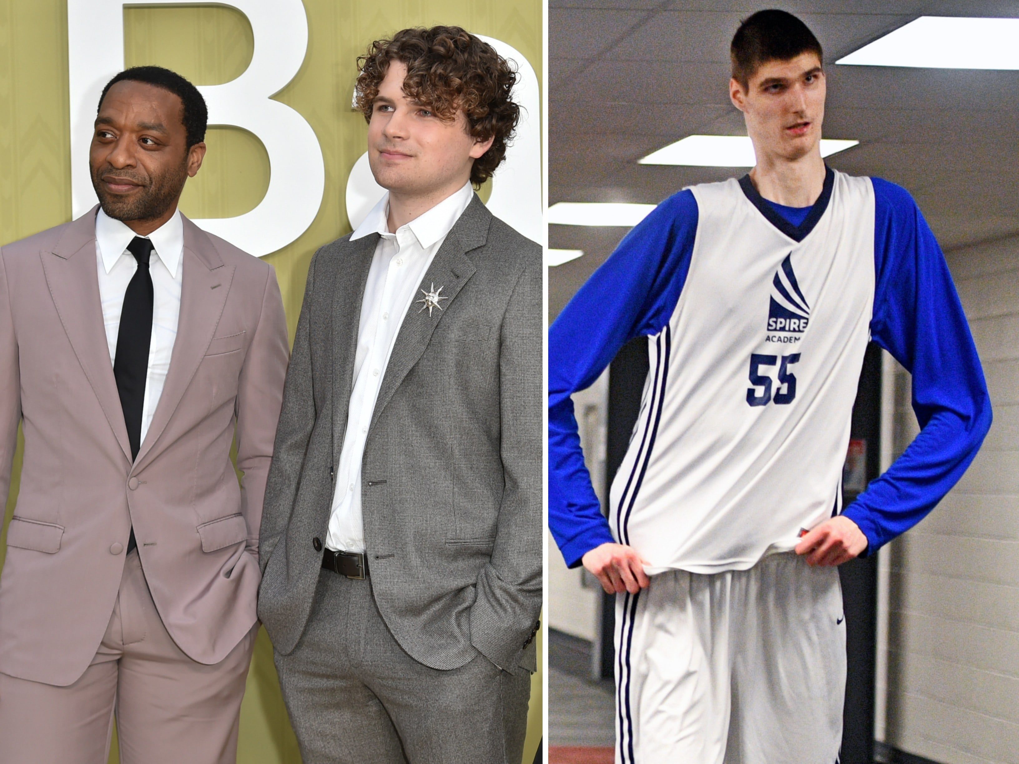 Chiwetel Ejiofor, Kane Parsons and Robert Bobroczkyi of Backrooms. Photos: AP, Getty Images