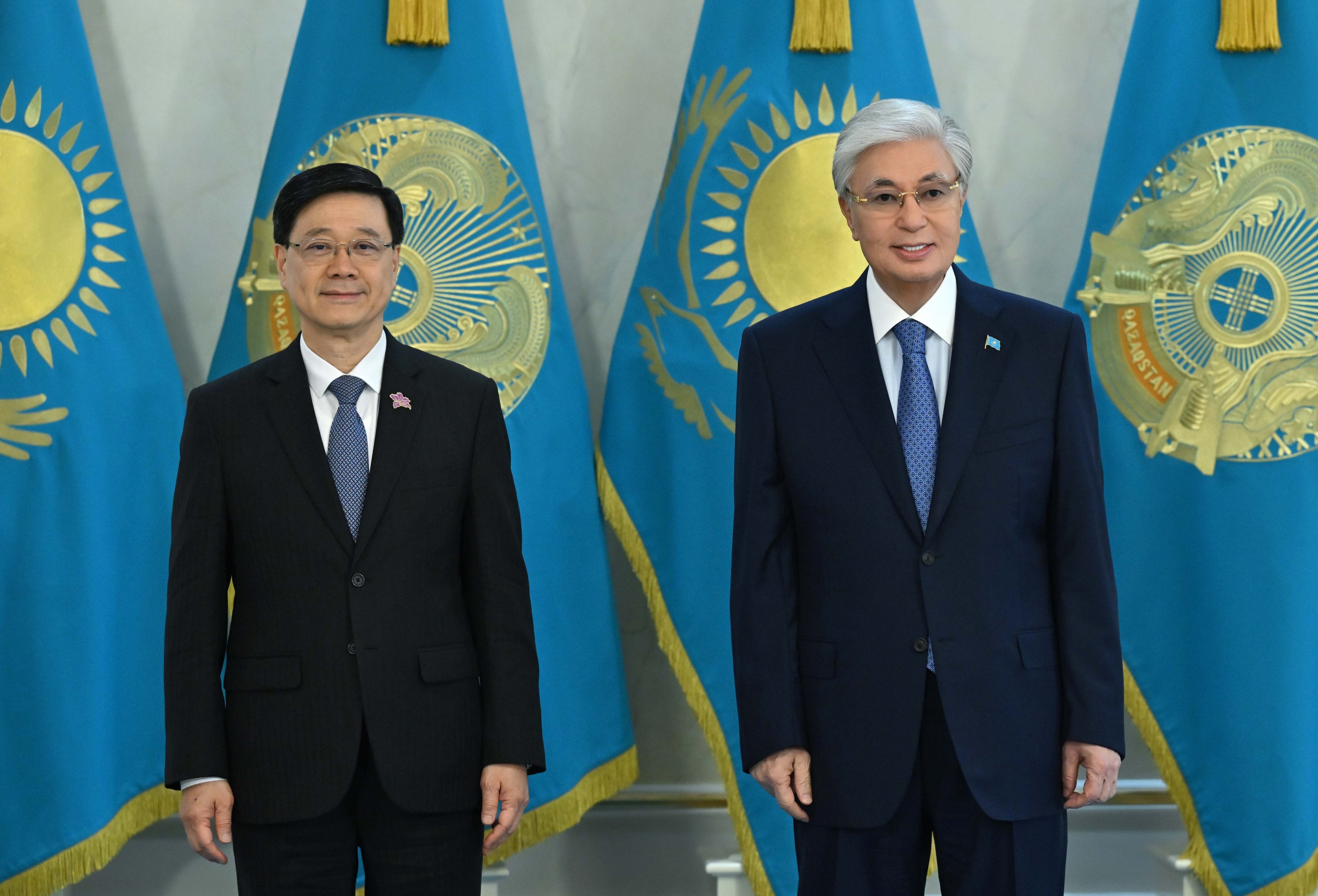 John Lee and Kassym-Jomart Tokayev discussed strengthening bilateral ties. Photo: Handout