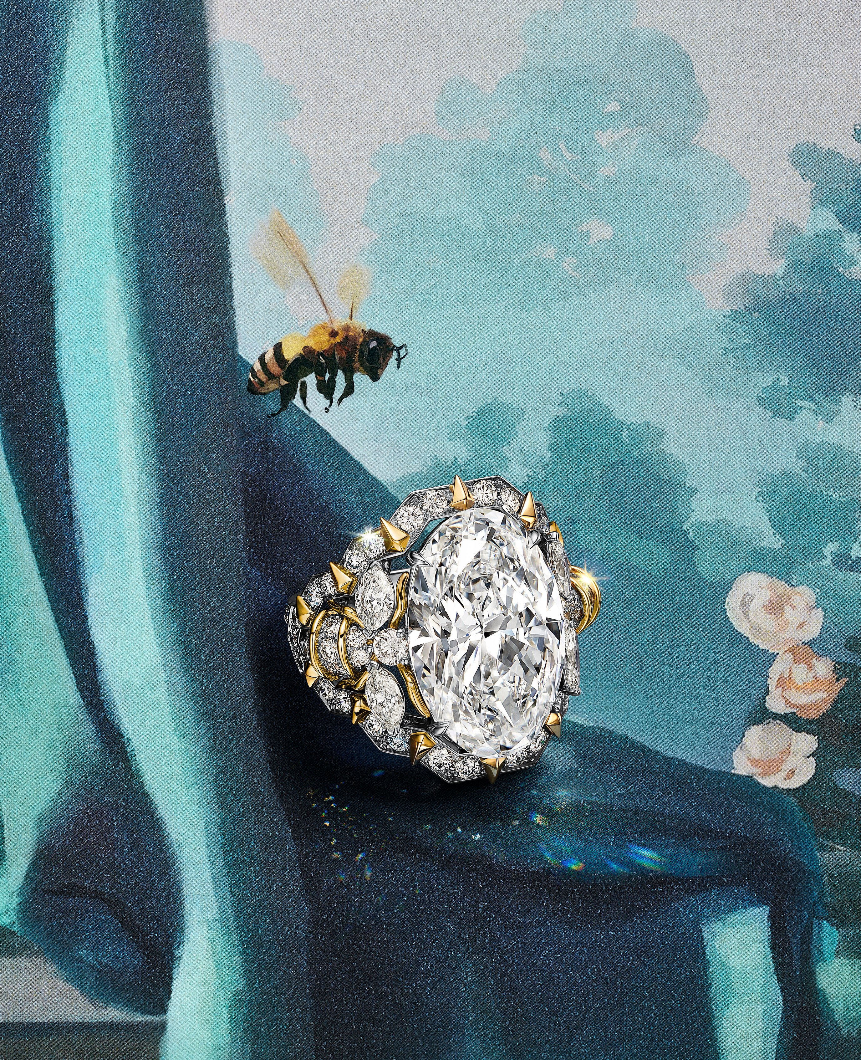 The Bee diamond ring is part of Tiffany & Co.’s Blue Book 2026: Hidden Garden – an elegant exploration of the natural world through the lens of exceptional gemstones, refined craftsmanship and transformable design. Photo: Handout
