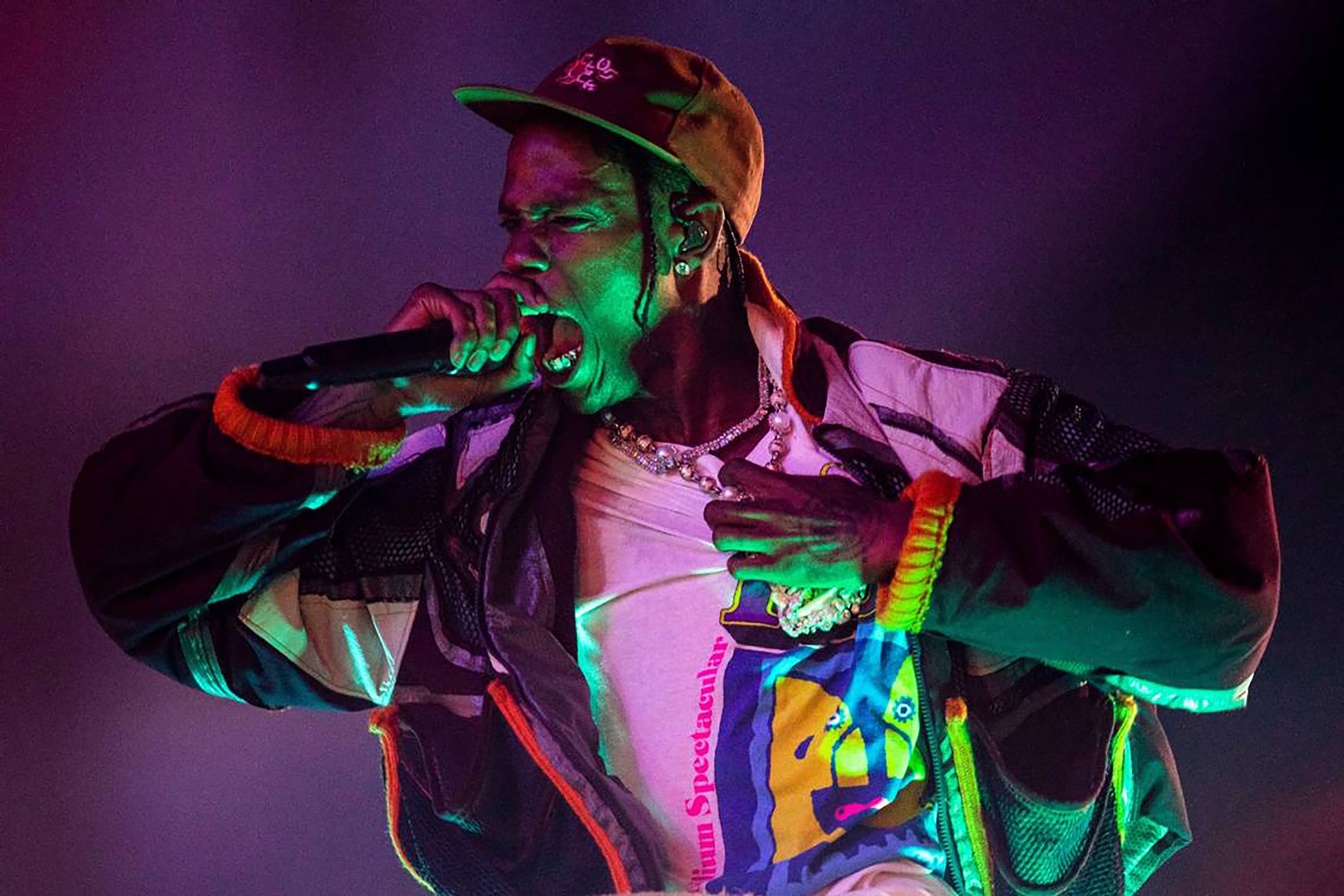Rapper Travis Scott performing in 2022. Photo: TNS