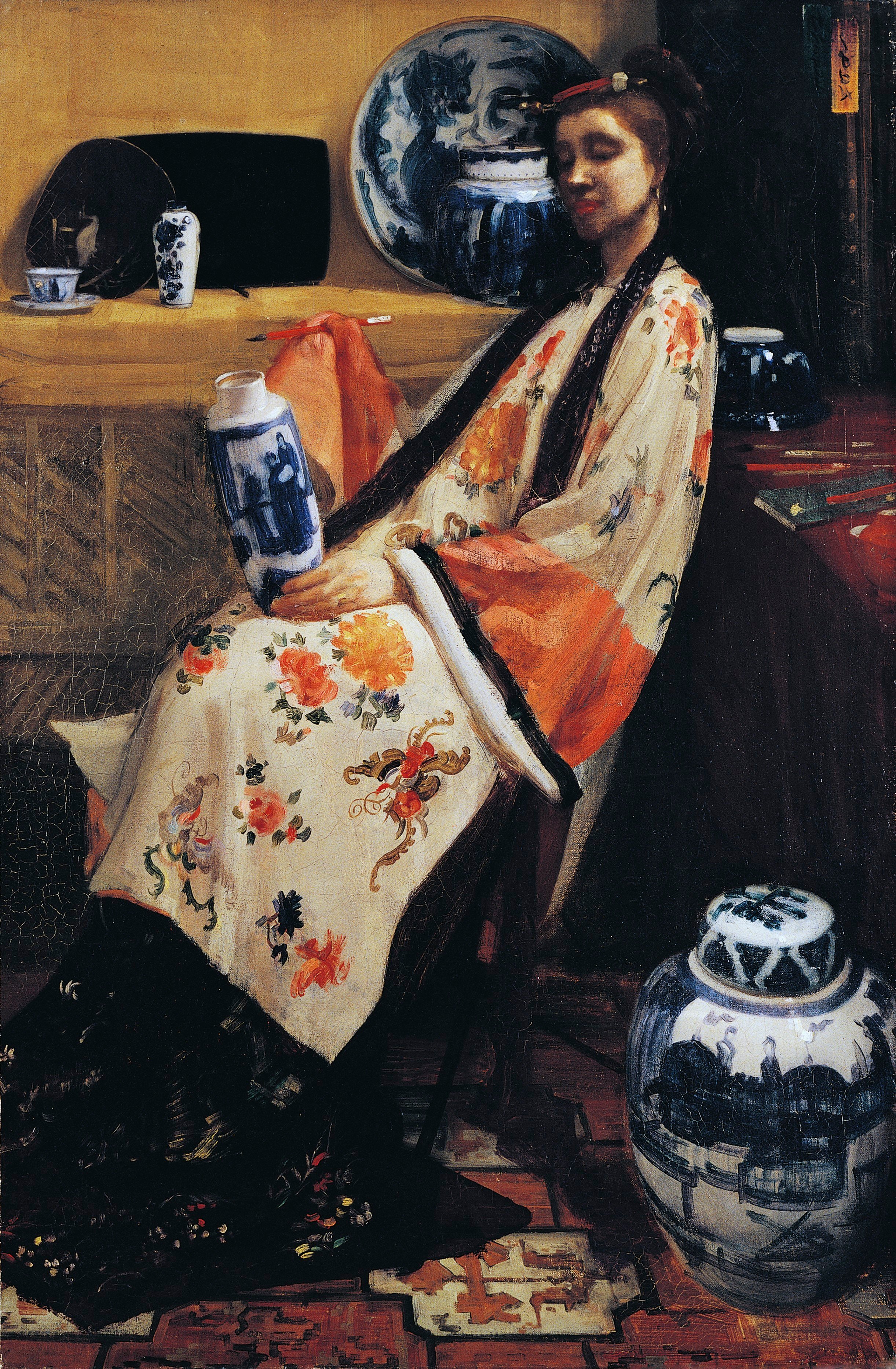 Chinese porcelain appears in Purple and Rose: The Lange Leizen of the Six Marks (1864). Photo: Getty Images