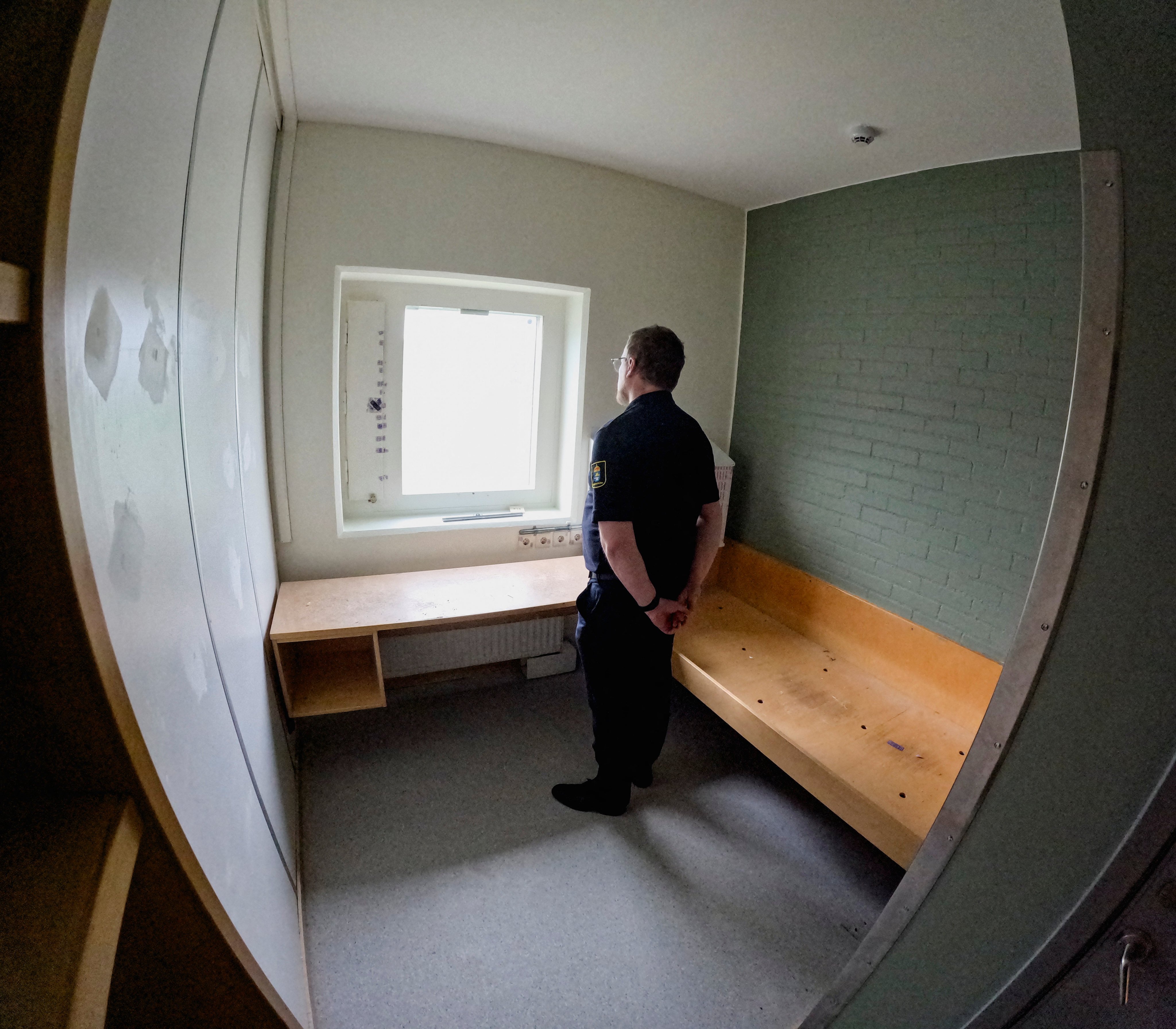 Gabriel Wessman, director of Sweden’s Rosersberg Prison, stands in a cell being rebuilt to house teenage offenders. Photo: Reuters