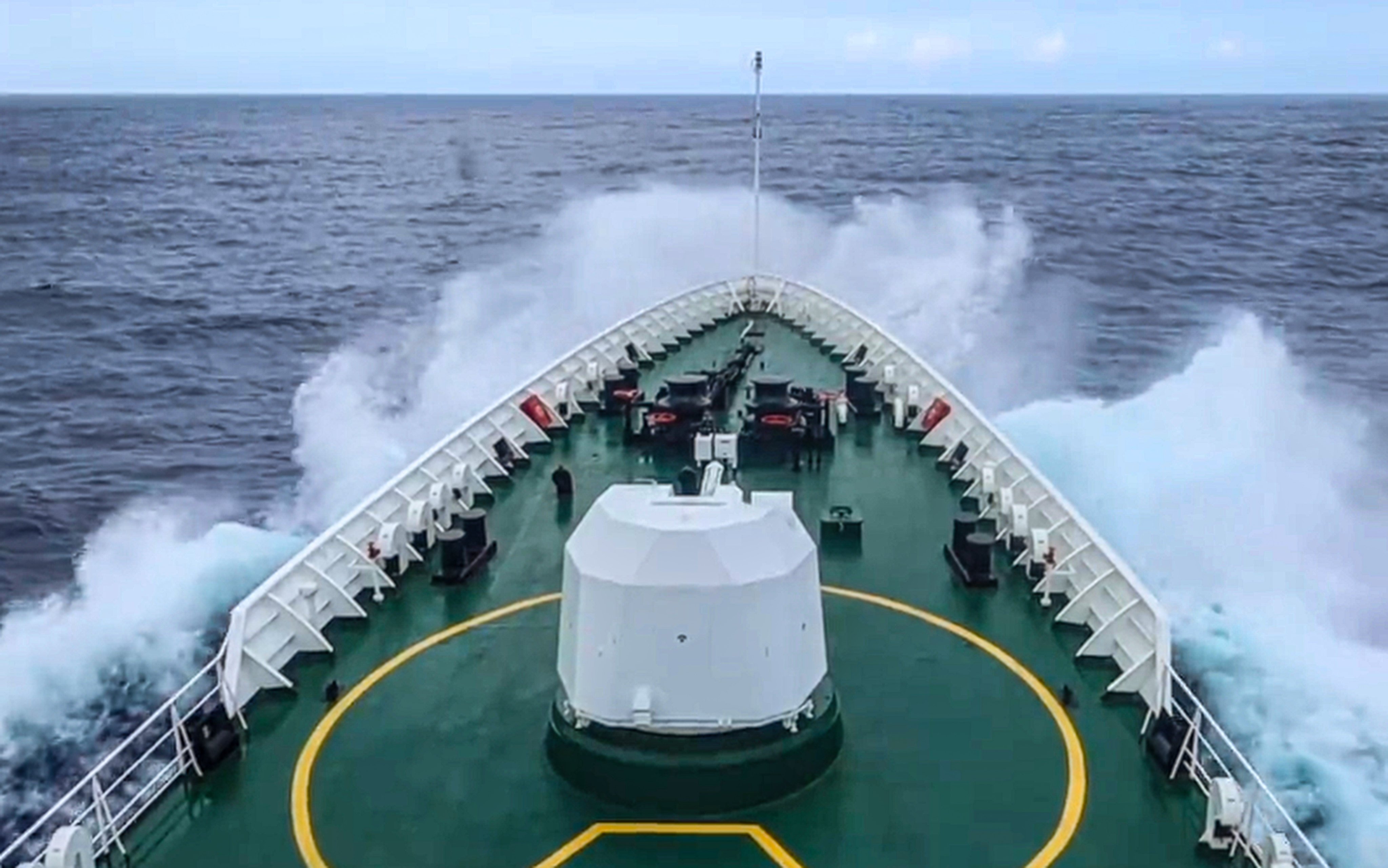 The patrol on Monday marked an expansion of the coastguard’s traditional area of focus. Photo: CCTV