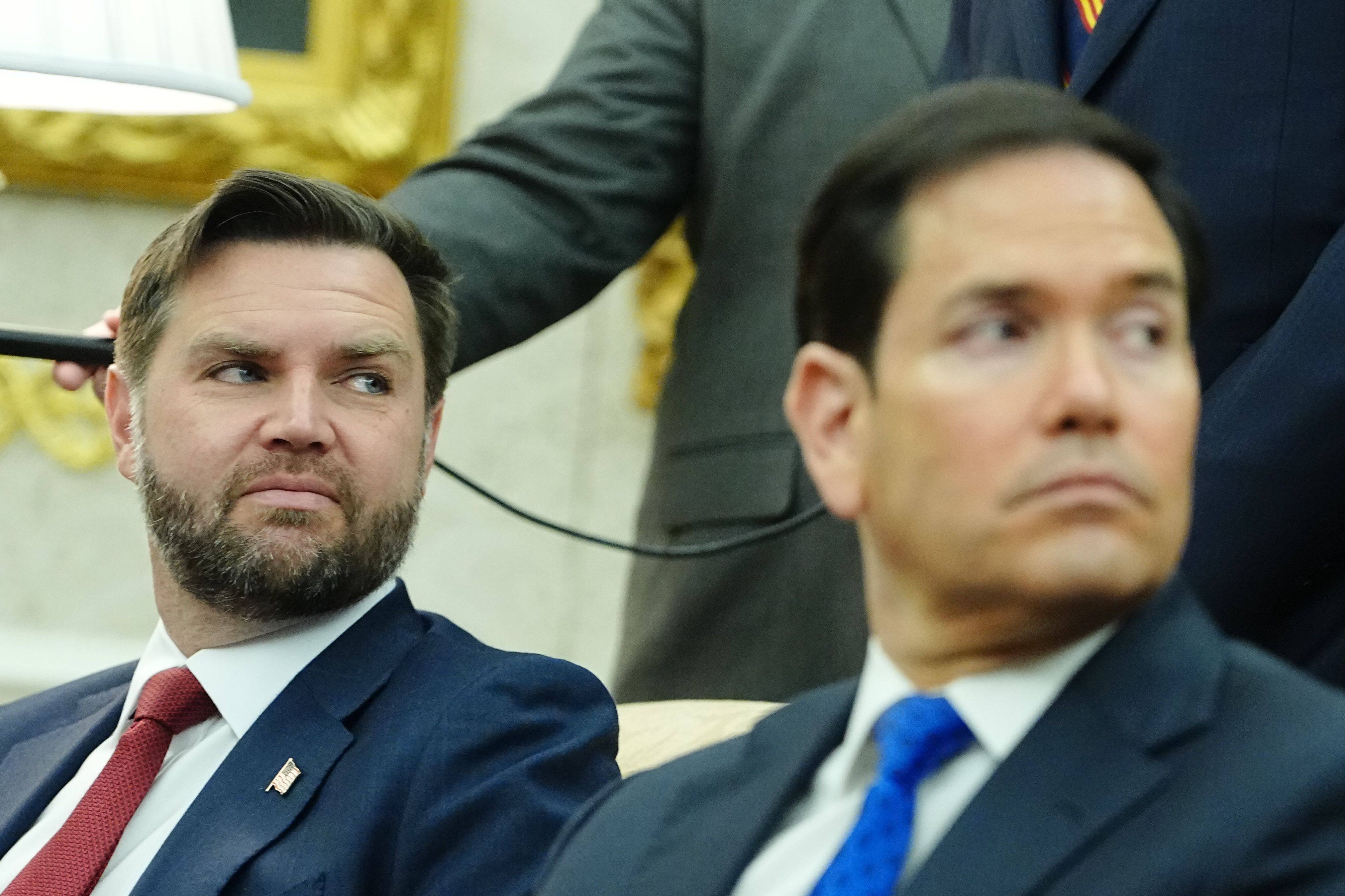US Secretary of State Marco Rubio (right) and US Vice-President J.D. Vance at the White House in March. Photo: dpa