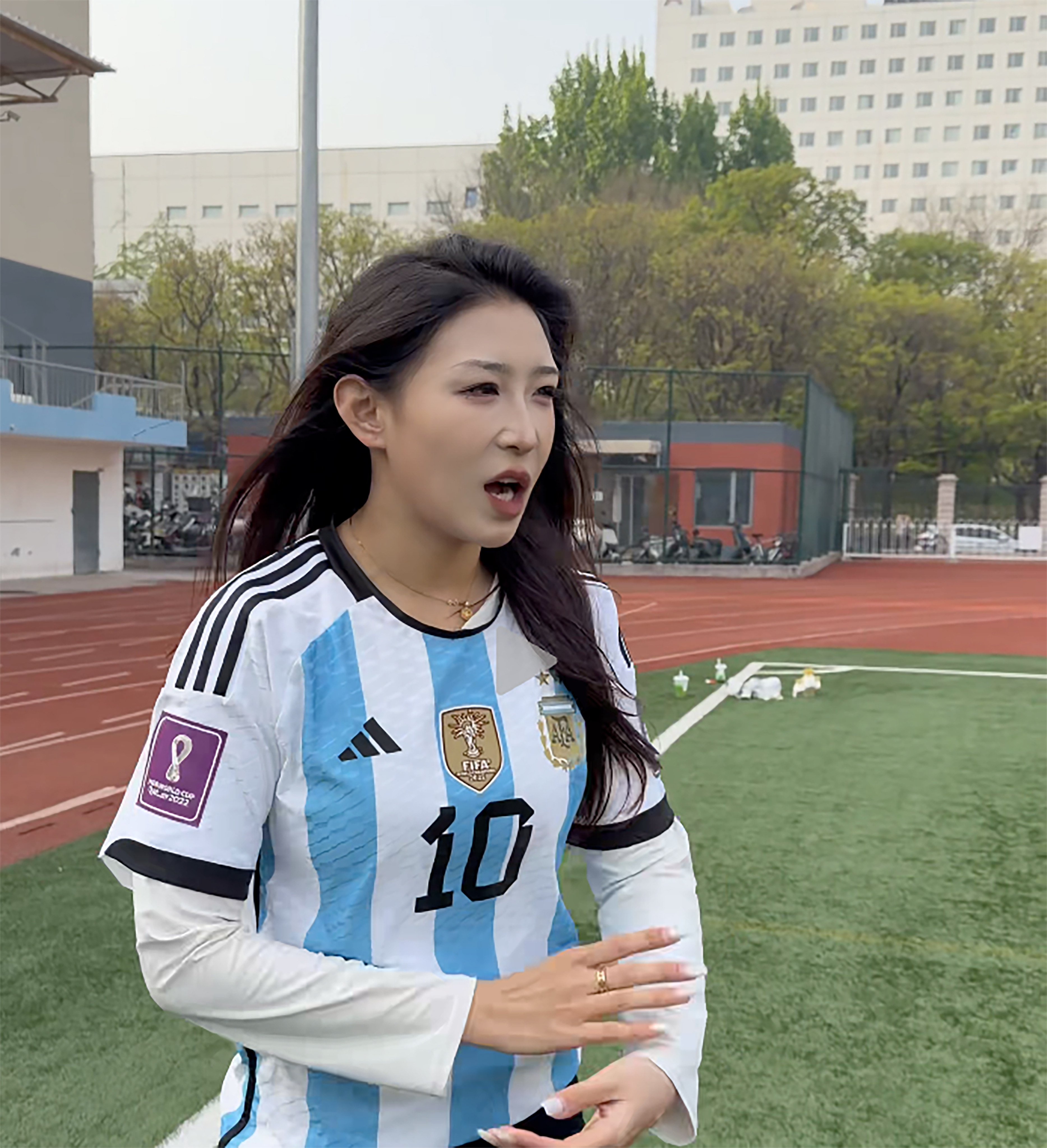 Li Yuhang, known online as “Women Football MadeLi”, is emerging as one of China’s most prominent football influencers. Photo: Douyin