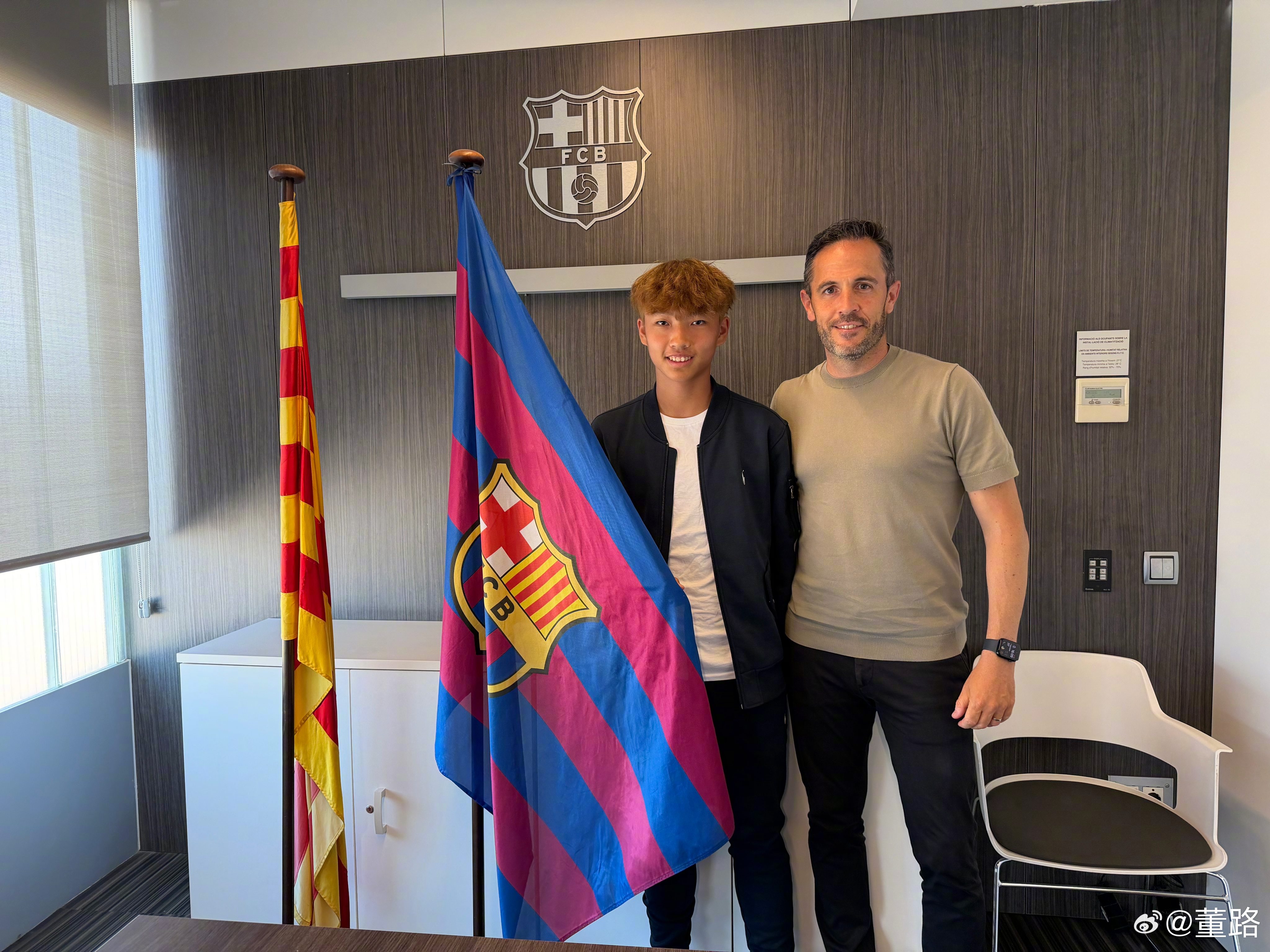 Young footballer Li Haoyan played for CF Damm in the top-tier regional youth league in Spain. Photo: Weibo