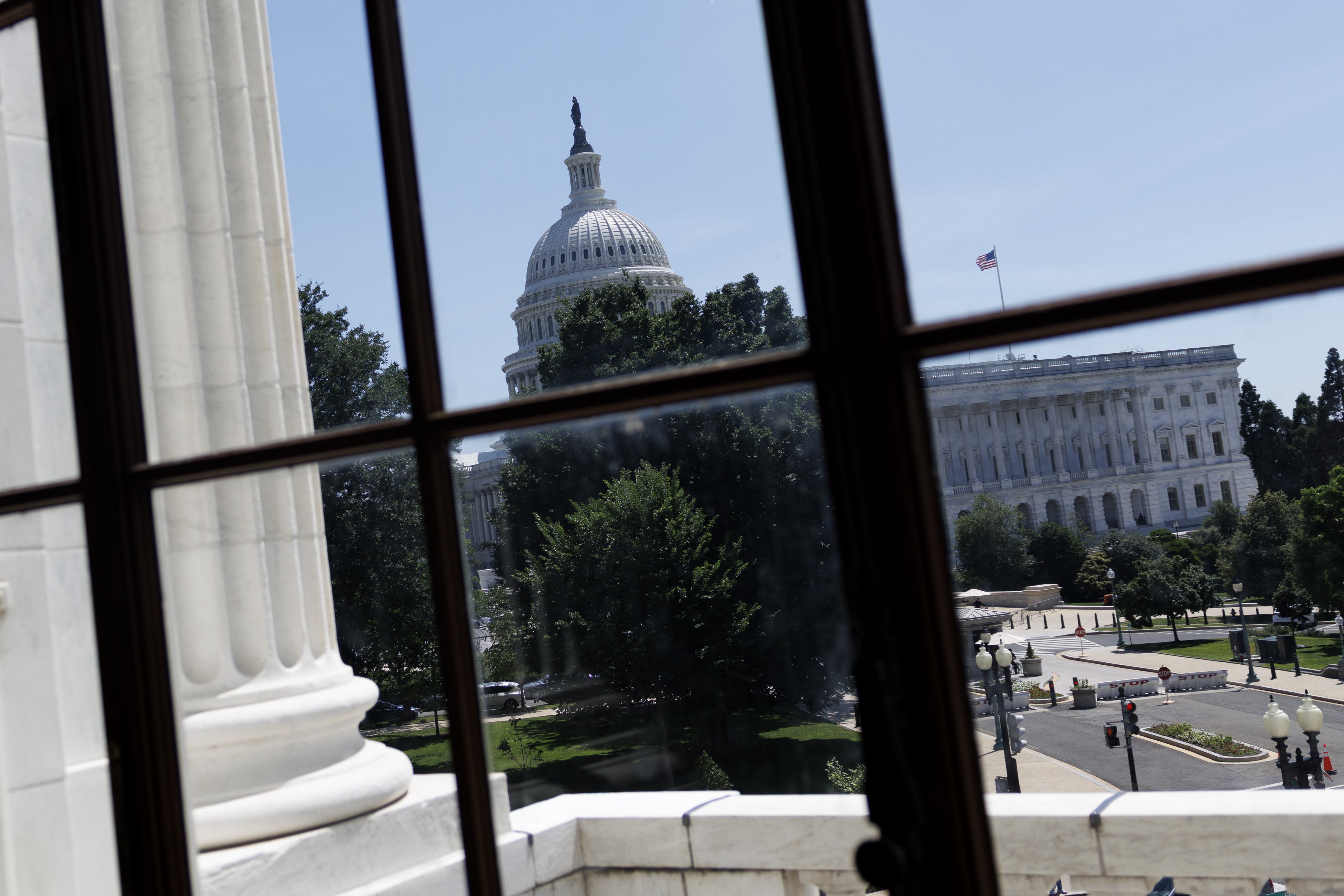 The US Senate on Thursday began a vote-a-rama at the Capitol, a rapid series of votes including measures related to ICE and border patrol funding. Photo: EPA