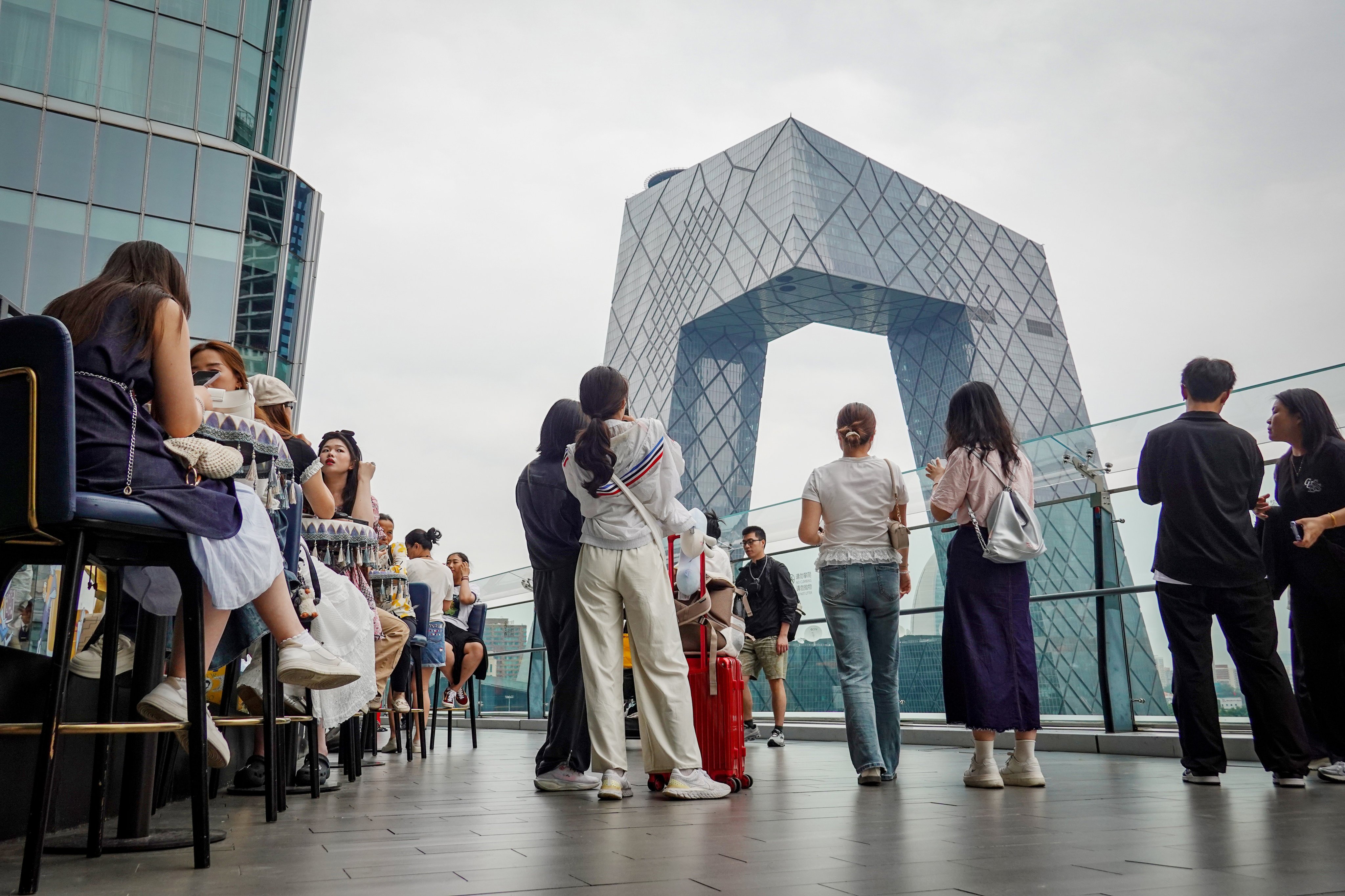 A terrace in Beijing’s central business district in China. Photo: Getty Images