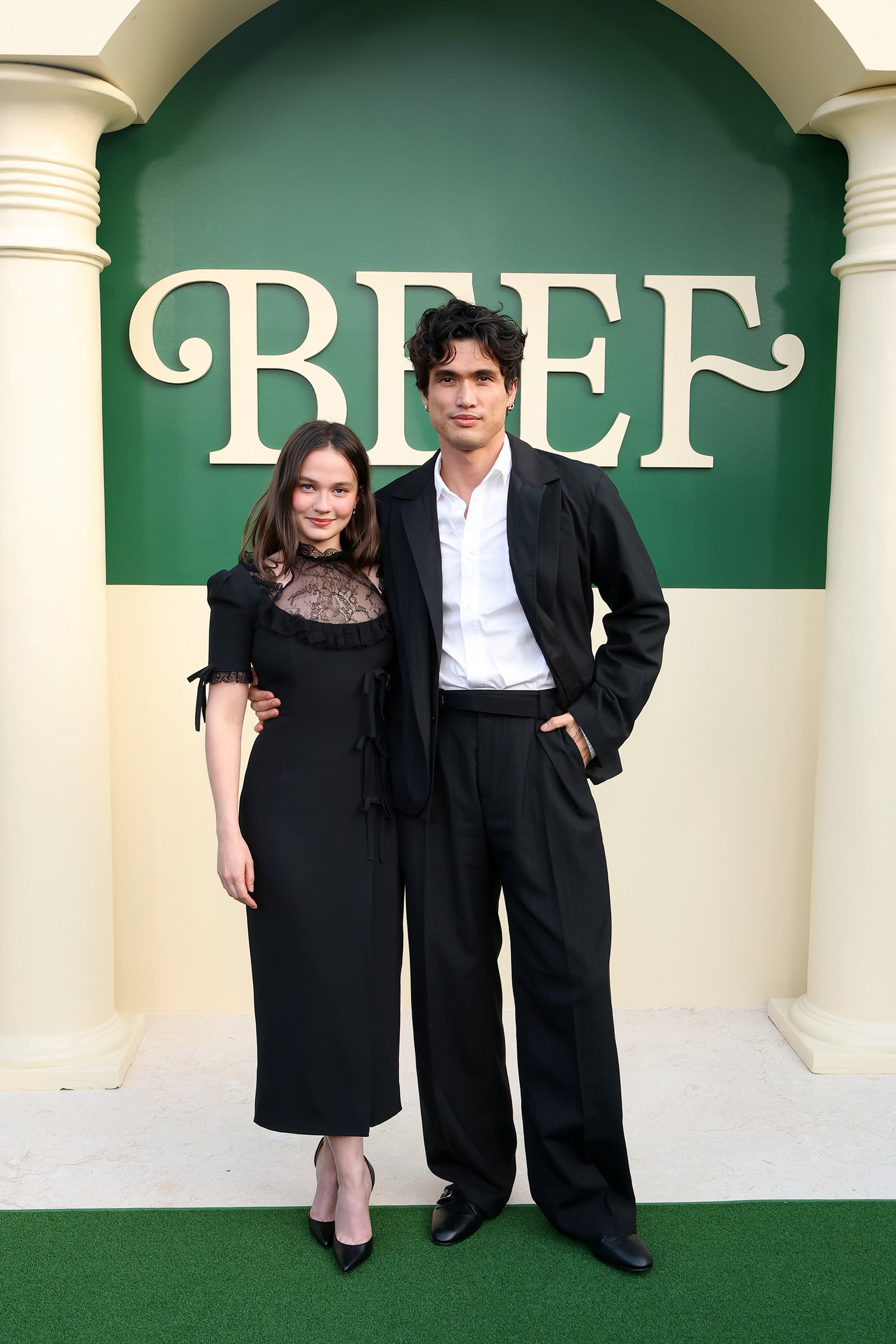 Cailee Spaeny (left) and Charles Melton attend an event for season two of Netflix series Beef on May 15, 2026, in Burbank, California. Photo: TNS