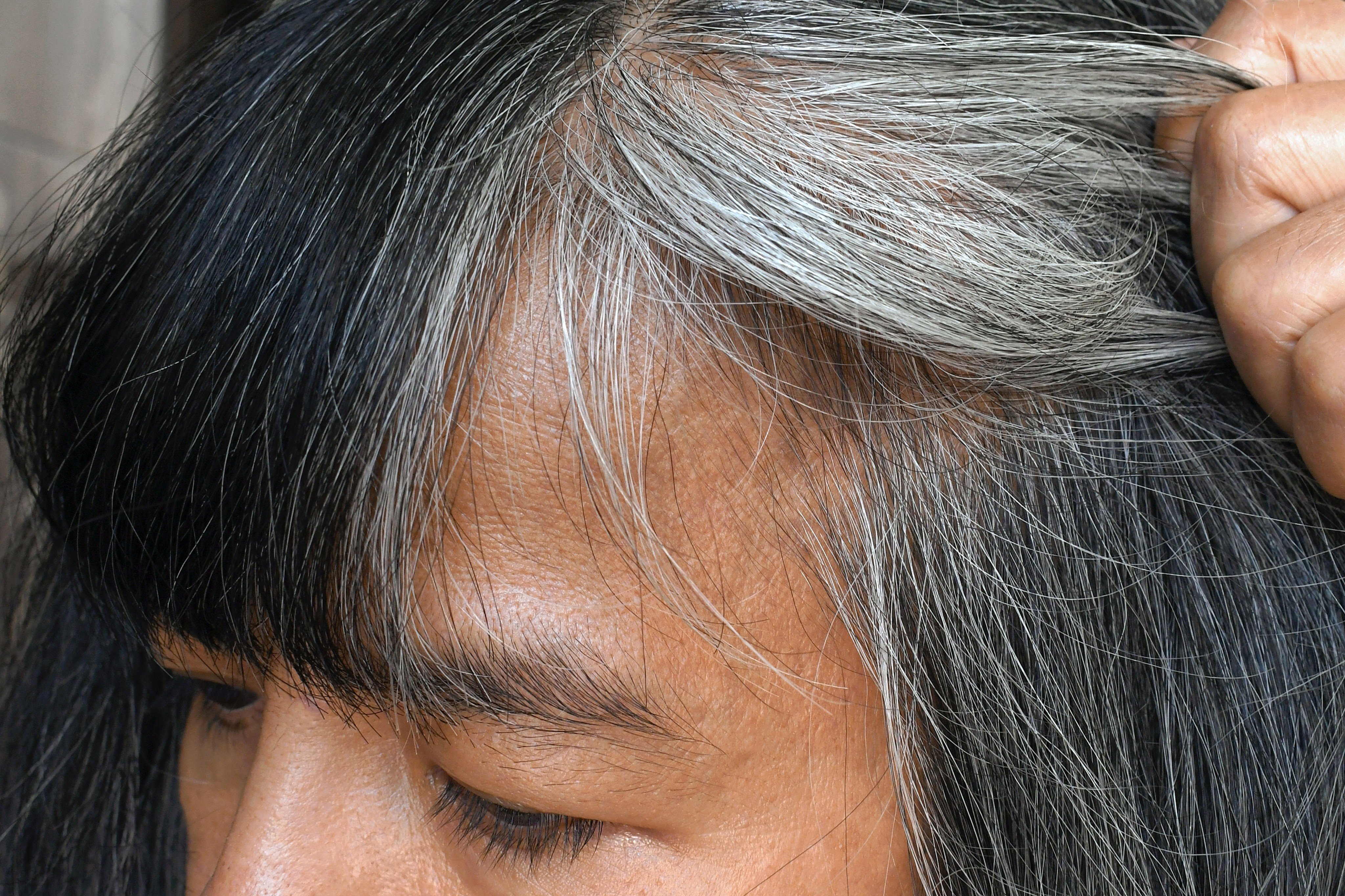 Asset id: 2675311029

Asian lady with gray hair. Older woman with grey hair problem. Girl being stressed with damaged silver gray hair appearing on her head. Shutterstock ImagesAsian lady with gray hair. Older woman with grey hair problem. Girl being stressed with damaged silver gray hair appearing on her head.
