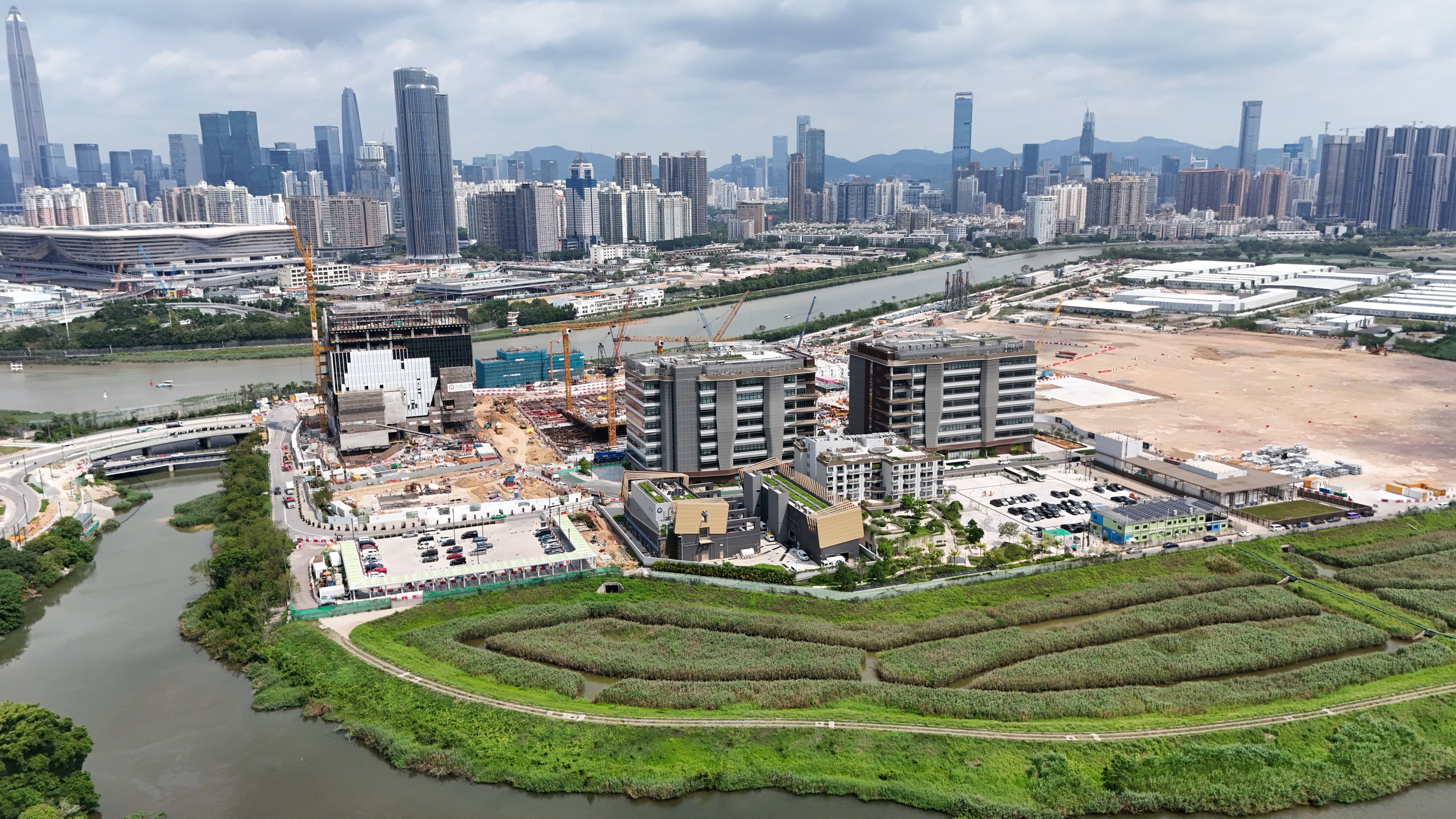 A view of Hong Kong-Shenzhen Innovation and Technology Park, part of the Northern Metropolis, in the Lok Ma Chau Loop on April 22. Photo: Edmond So