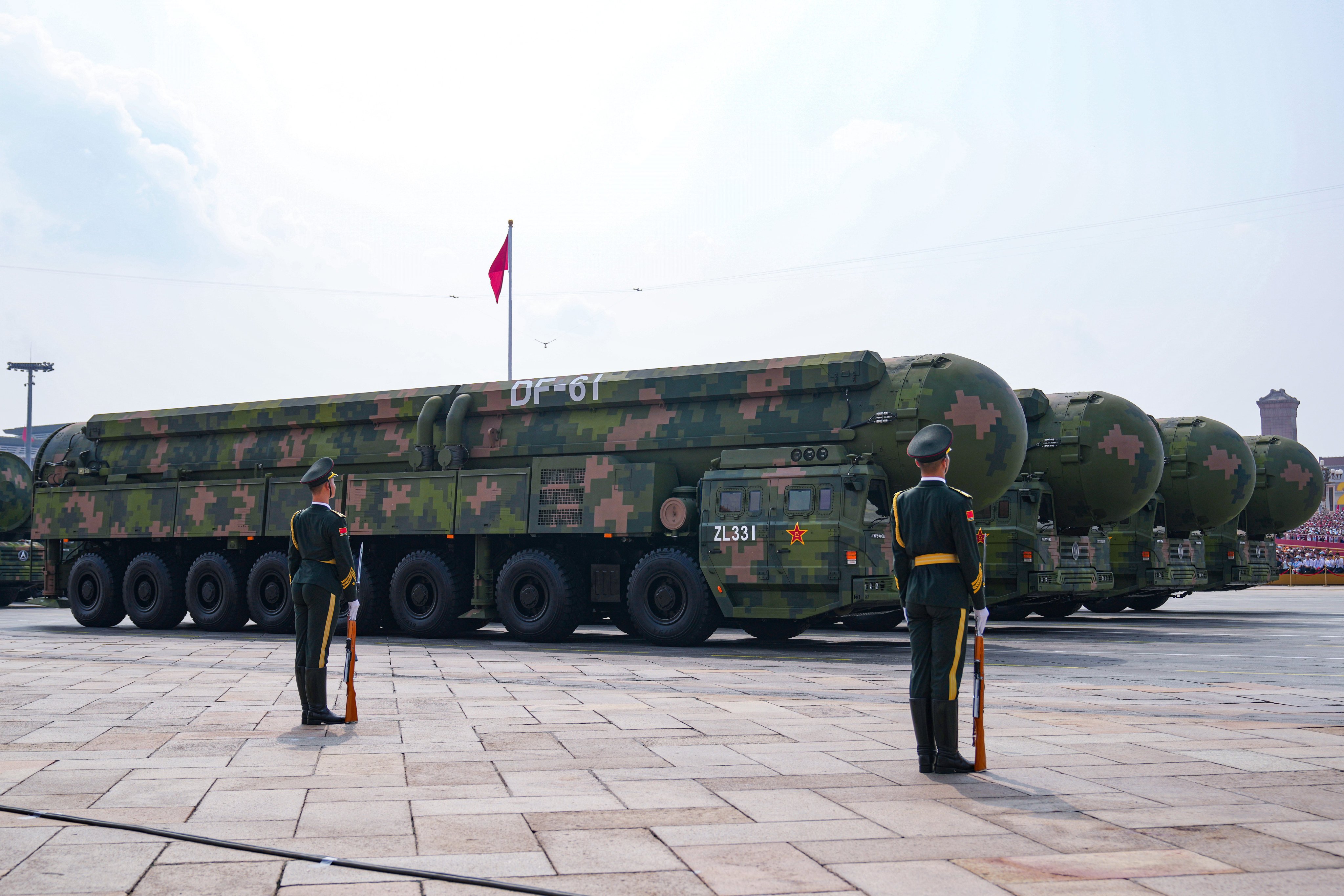 DF-61 intercontinental ballistic missiles take part in a Beijing military parade last September to mark the 80th anniversary of Japan’s World War II surrender. Photo: AP