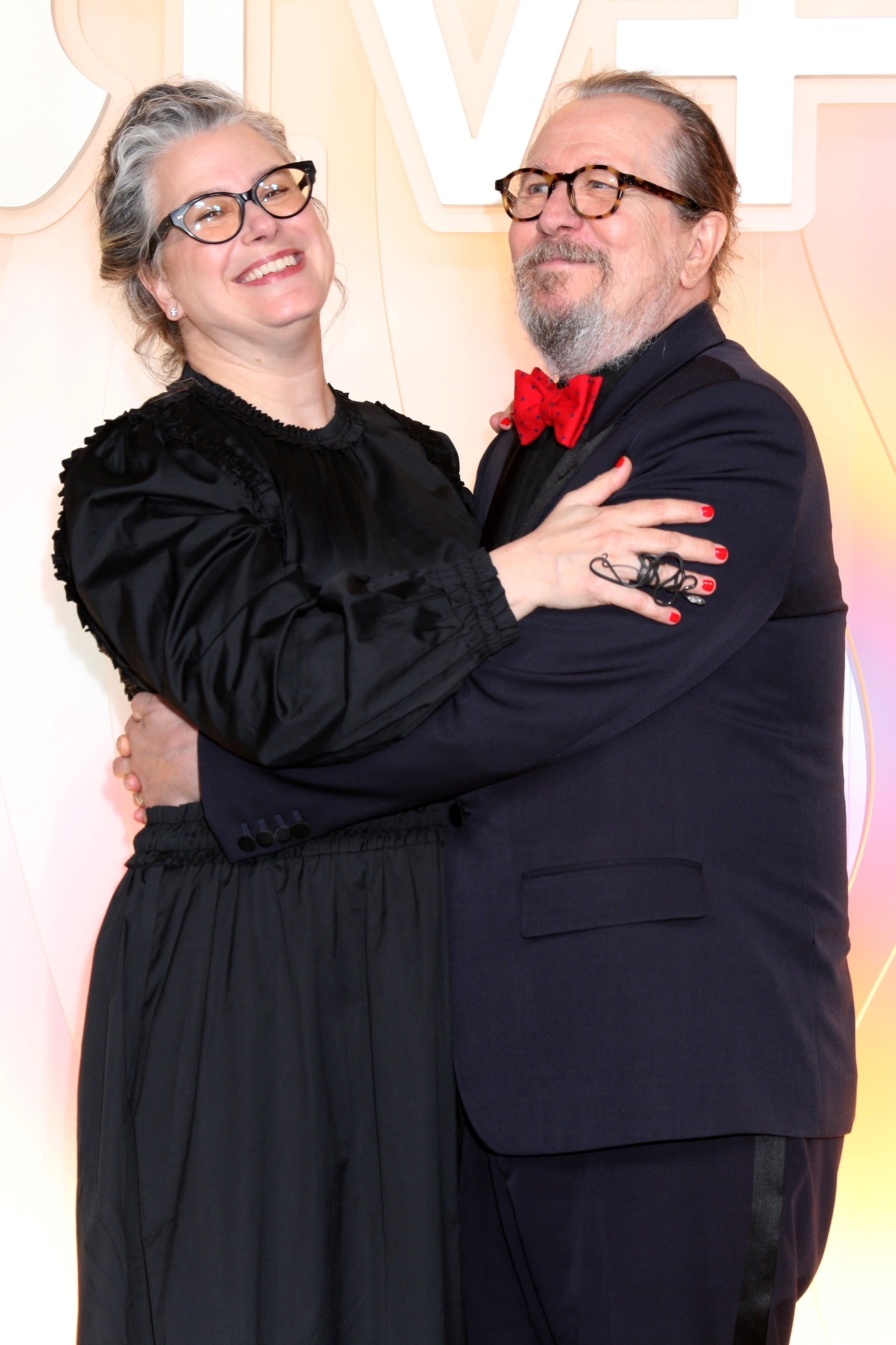 Gary Oldman with his wife, Gisele Schmidt, at the Apple TV Post Emmy Awards After Party at Ysabel, in West Hollywood, California, on September 14, 2025. Photo: Shutterstock