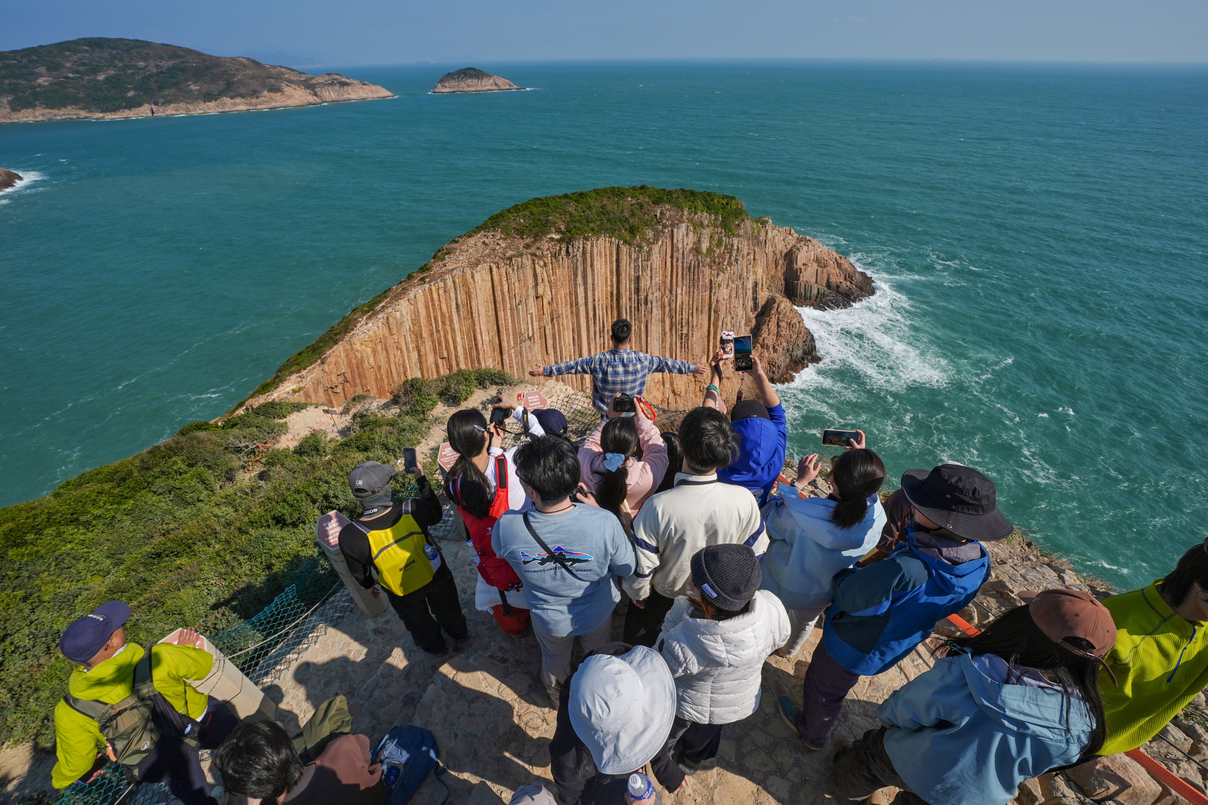 Po Pin Chau in Sai Kung is a popular spot with tourists. Photo: Elson Li