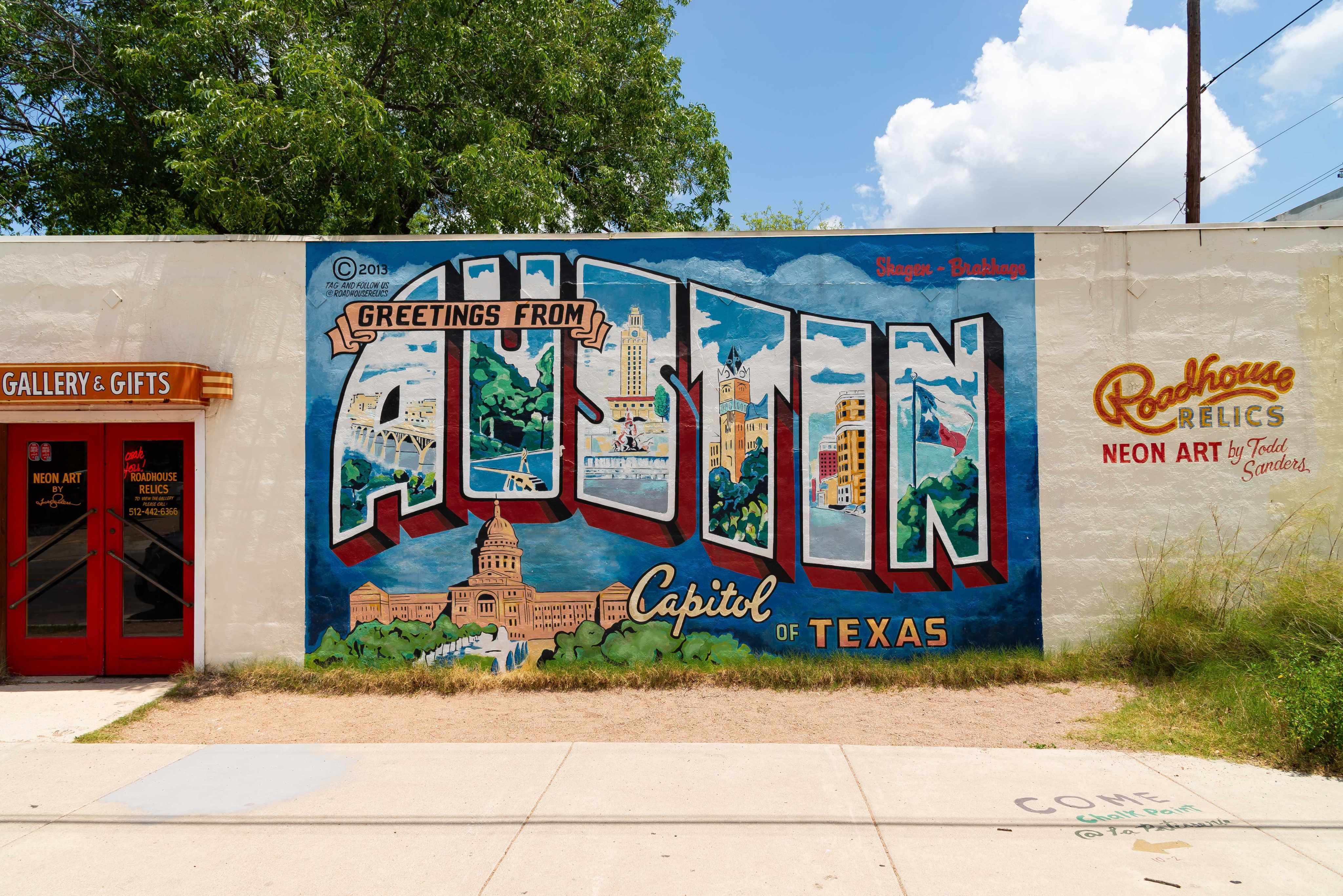 Street art in Austin, the capital of Texas nicknamed Bat City. Photo: Shutterstock