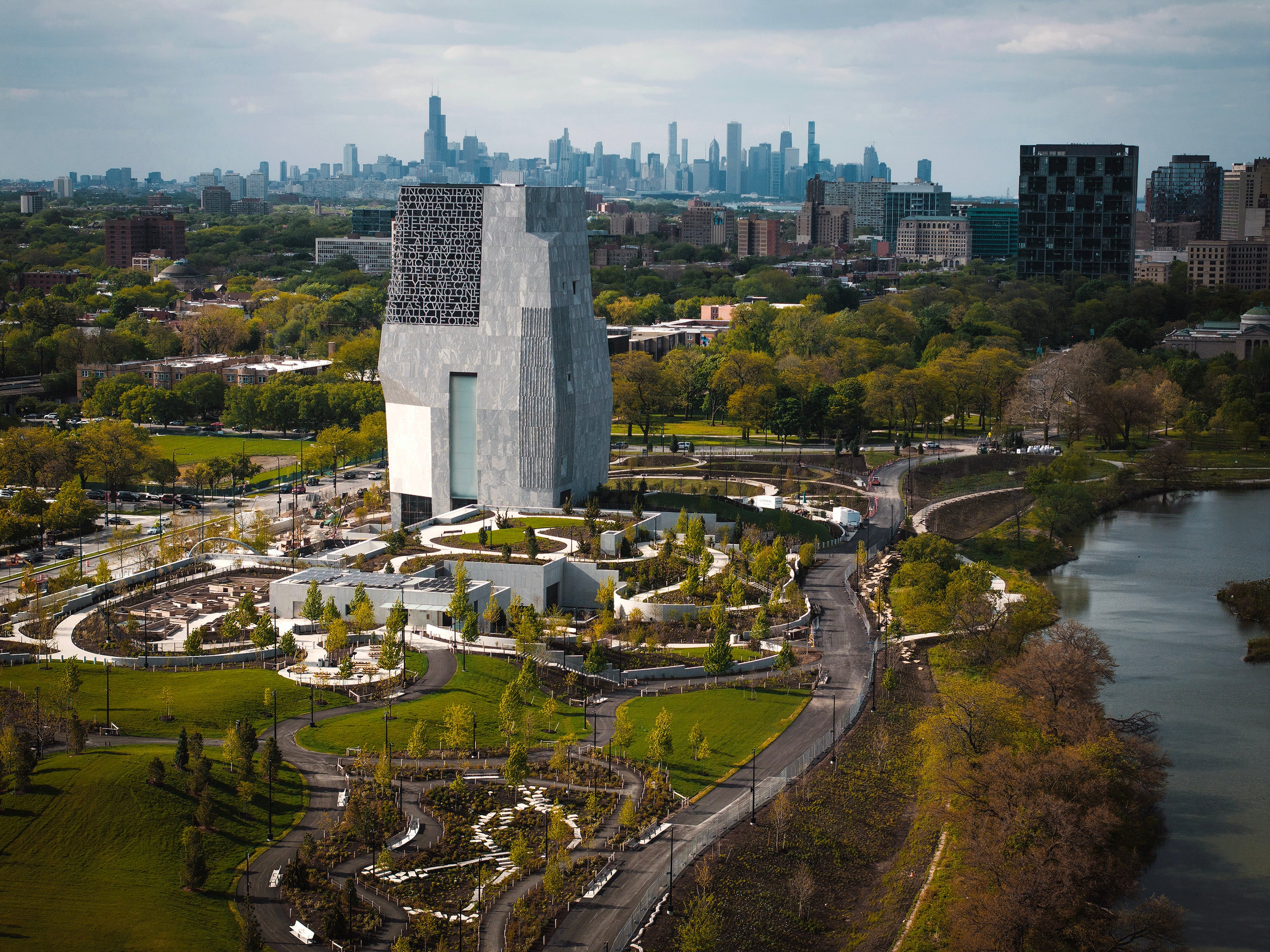 The Obama Presidential Centre, in Chicago’s South Side, towers over the surrounding area. Photo: TNS