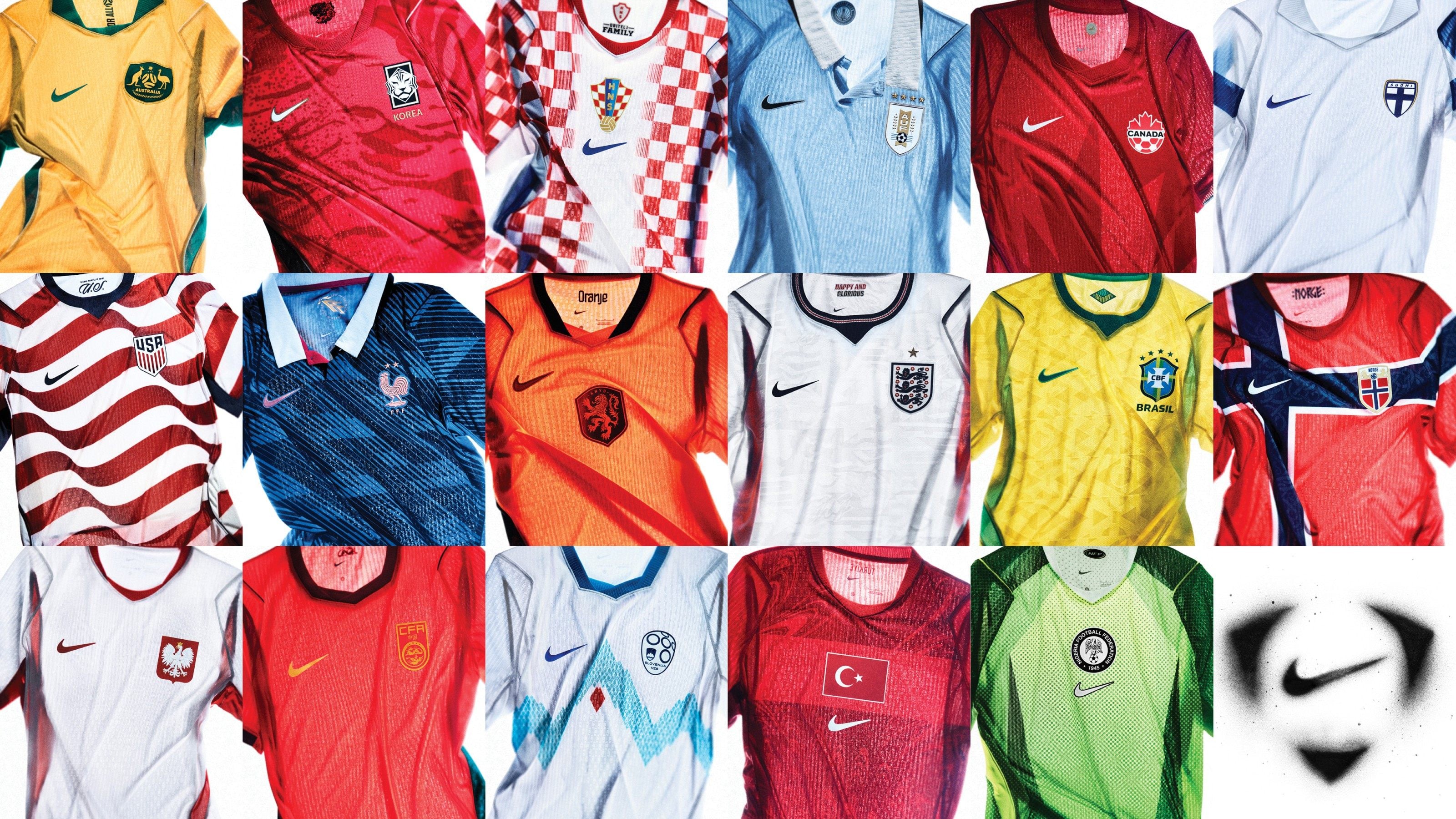 Nike Football has created official kits for many of the 48 international teams taking part in the 2026 World Cup. Photo: Handout