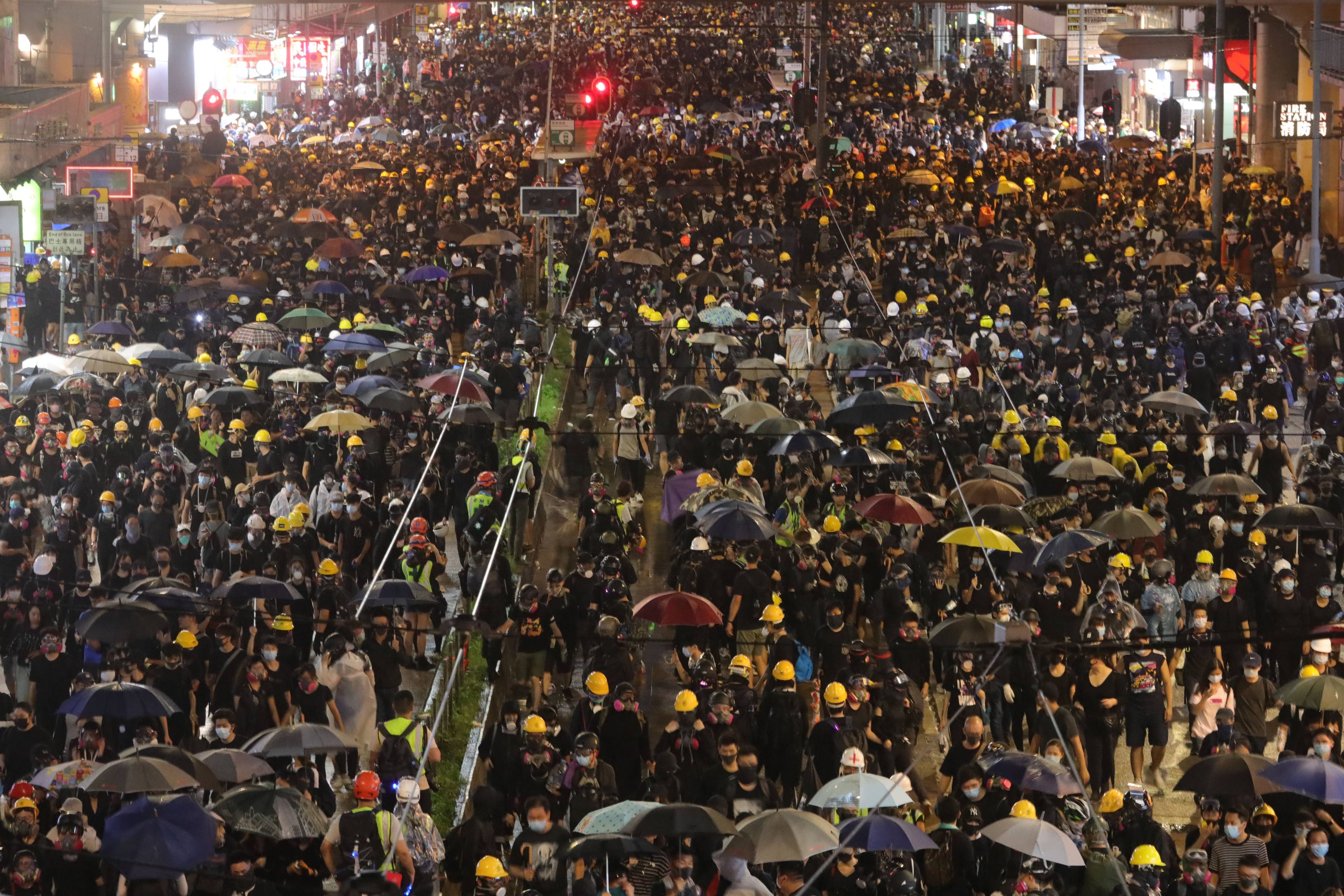 Anti-government protesters gather in Causeway Bay on August 31, 2019. Photo: May Tse