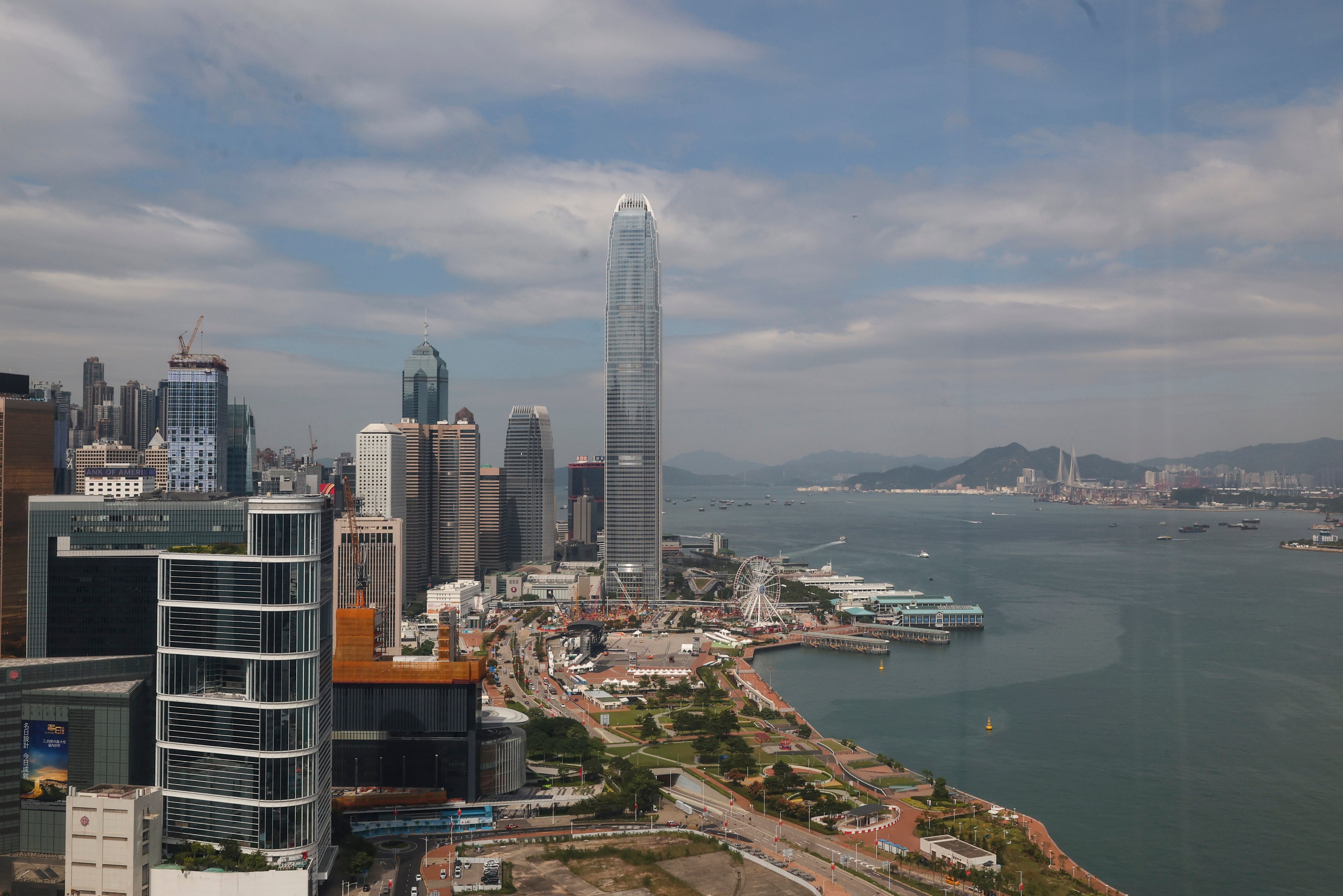 A general view of Central district and Victoria Harbour waterfront. 06OCT23  SCMP/Edmond So