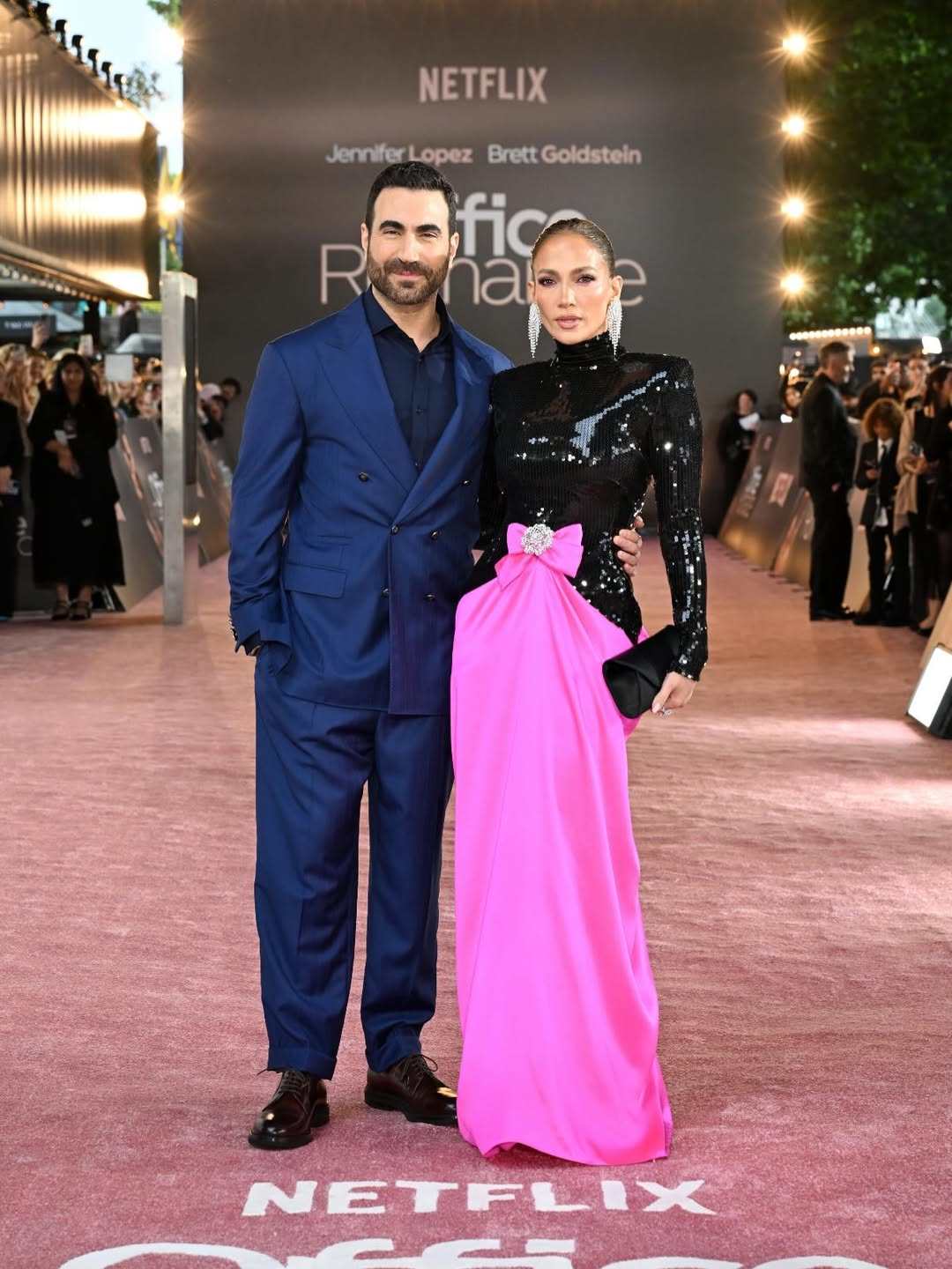 Jennifer Lopez and Brett Goldstein pair up in Netflix’s latest romcom, Office Romance. Photo: @mrbrettgoldstein/Instagram