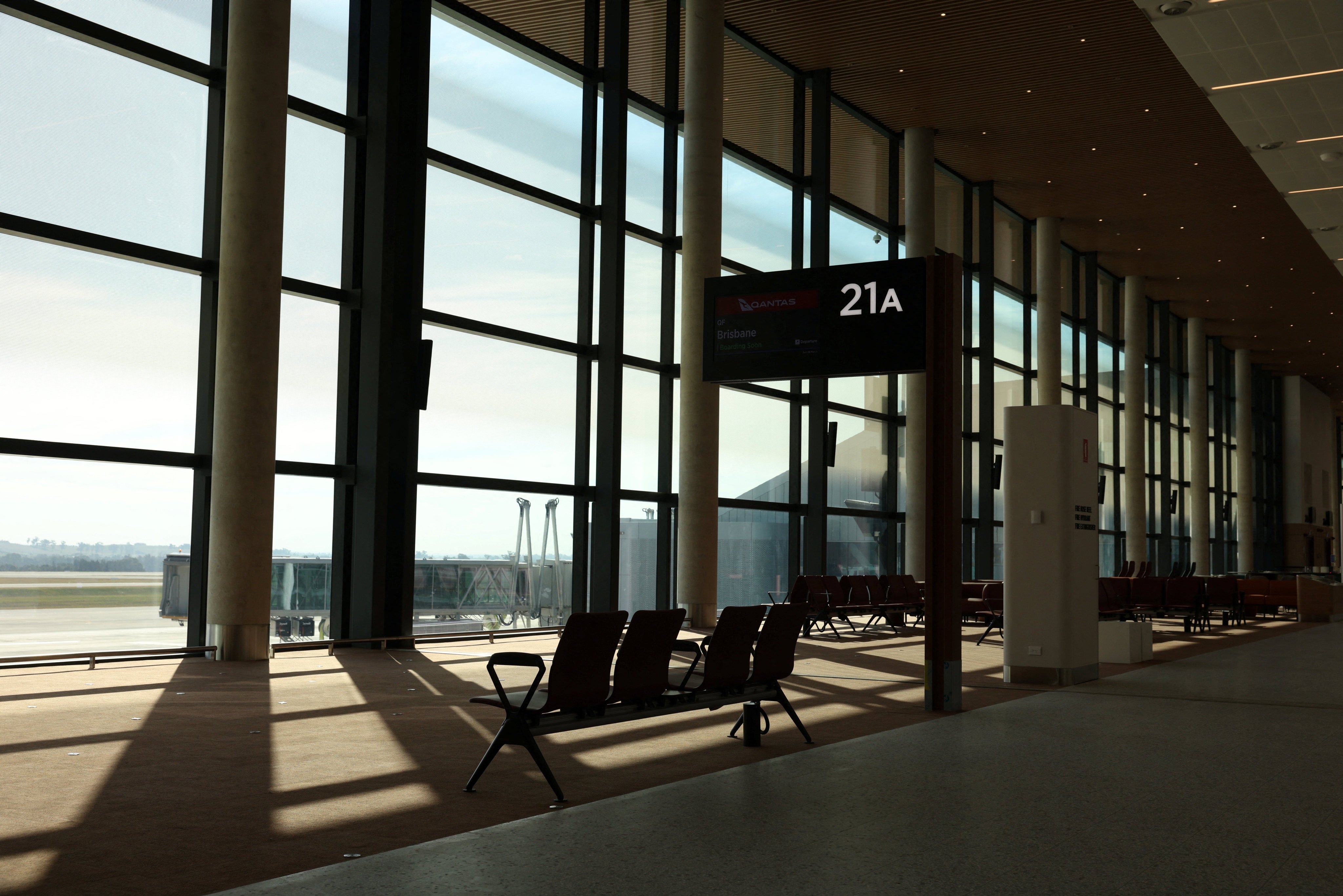 A departure gate at Western Sydney International Airport. Photo: Reuters
