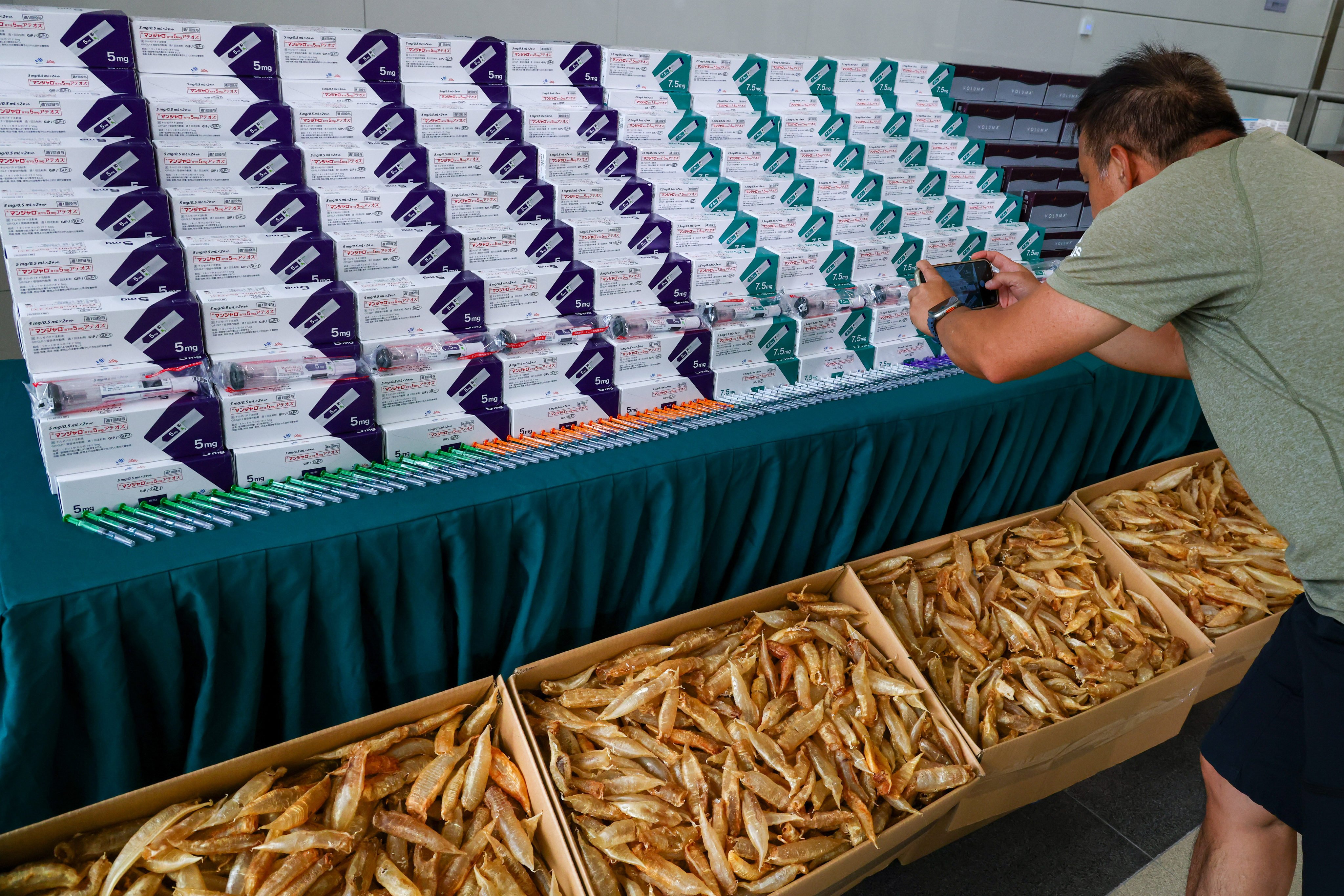 The seized goods have a combined market value of HK$10 million. Photo: Dickson Lee