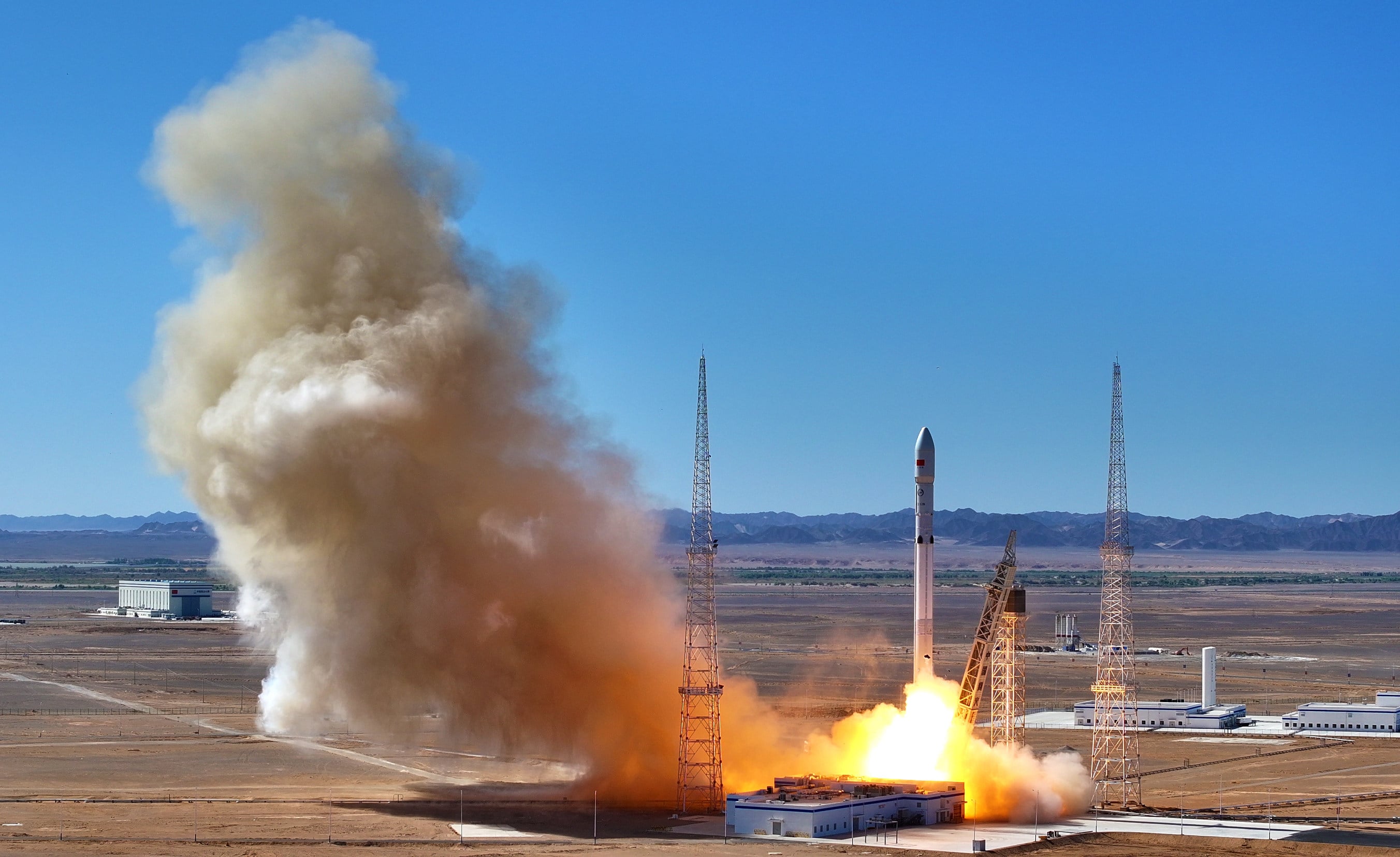 A Long March-12B Y1 rocket blasts off from the Dongfeng Commercial Space Innovation Pilot Zone on June 1, carrying satellites for the Qianfan constellation. Photo: Xinhua