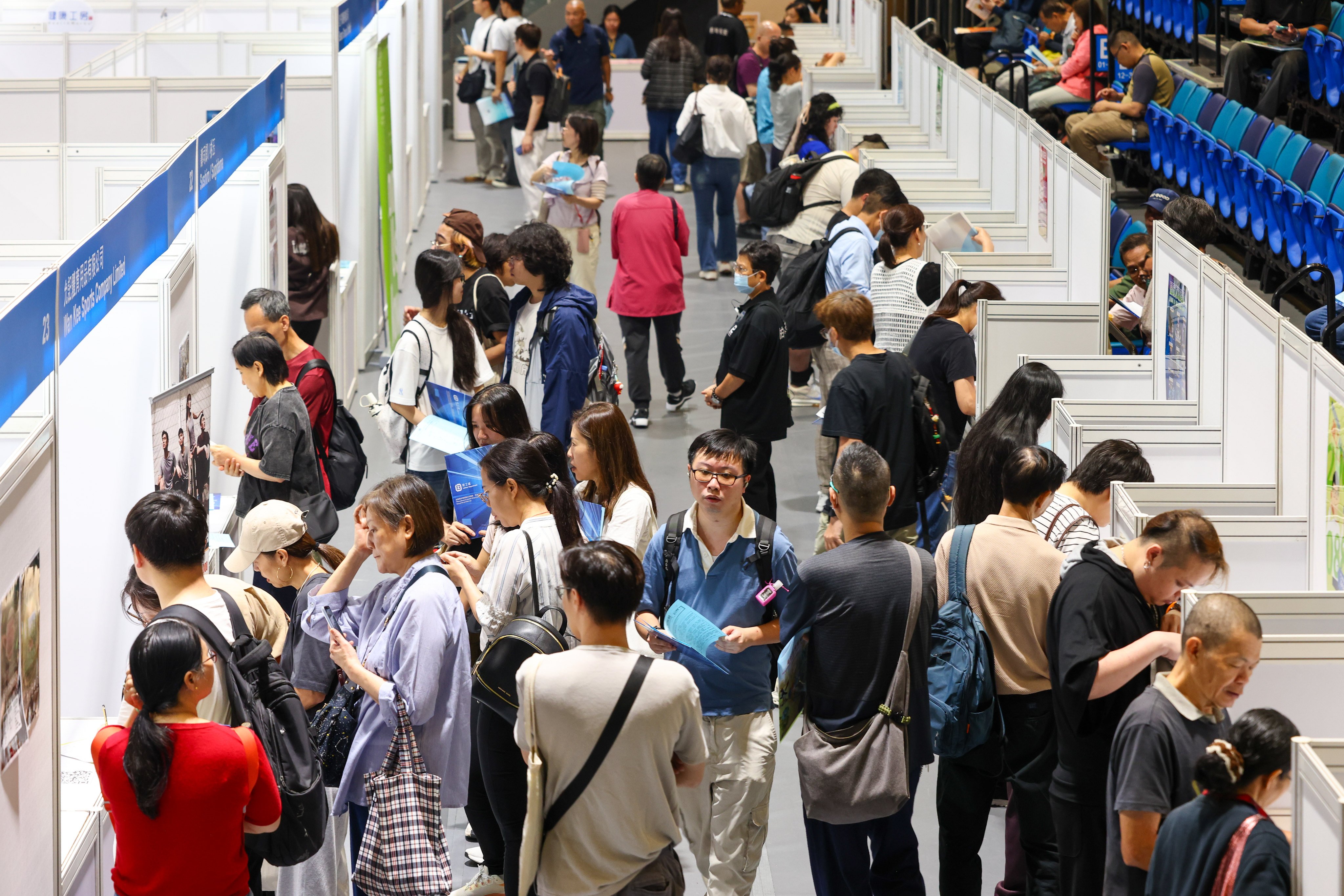 A job fair at MacPherson Stadium in Mong Kok. Photo: Dickson Lee