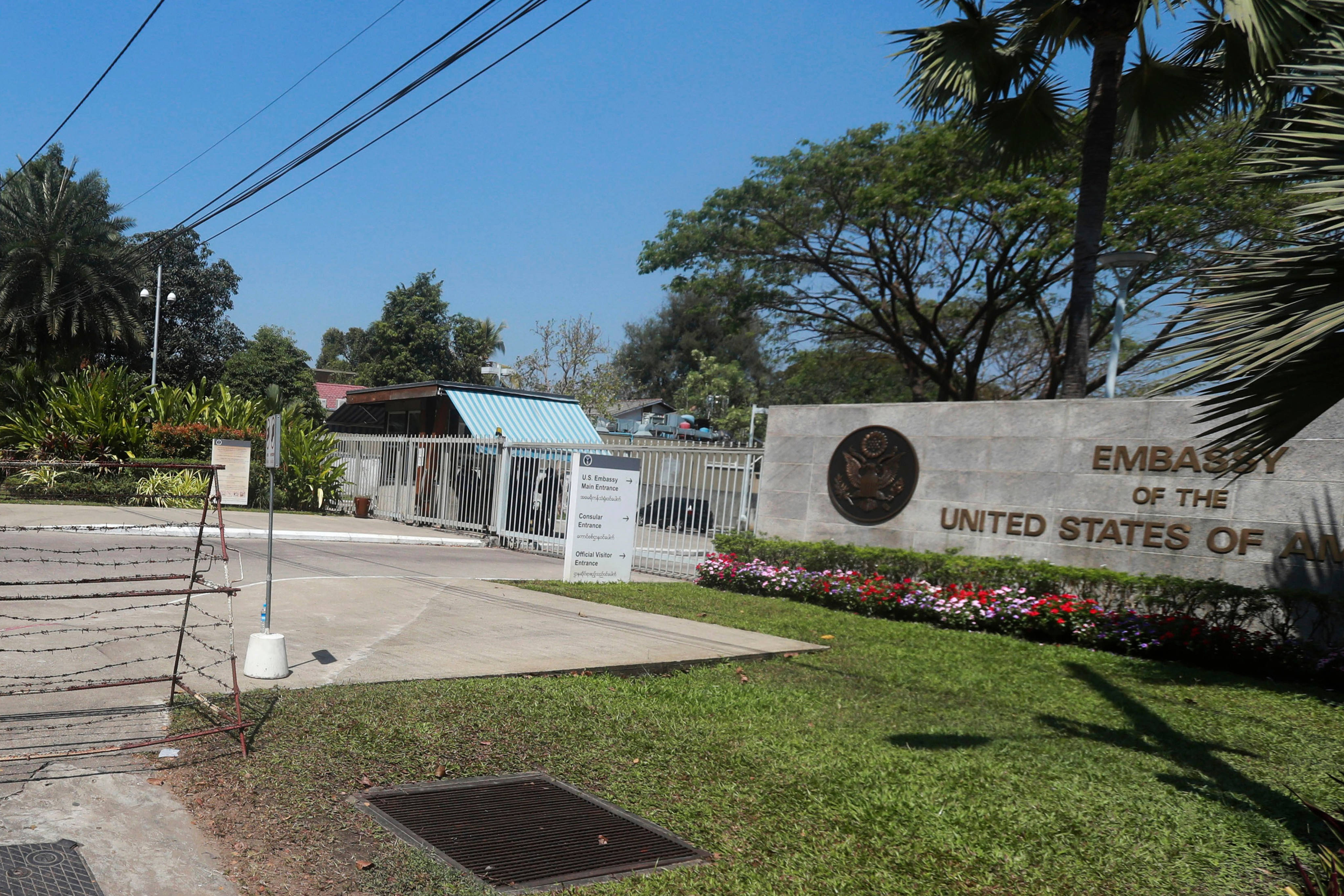 The US embassy in Yangon, Myanmar. Photo: AP