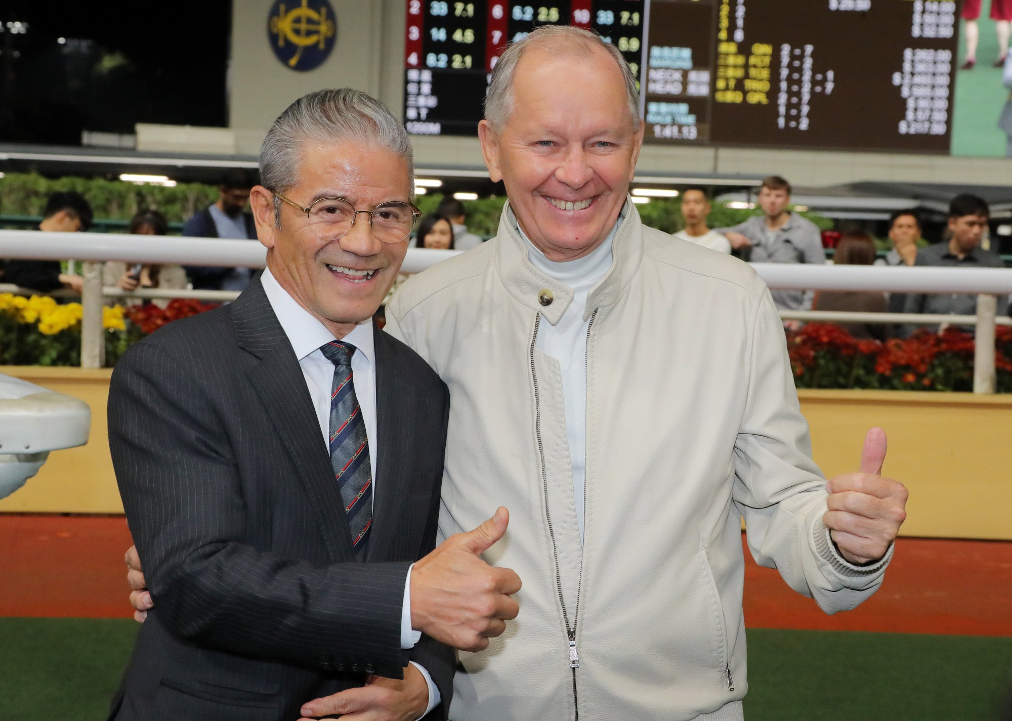 Tony Cruz and John Moore at Happy Valley in 2024. Tony Cruz and John Moore at Happy Valley in 2024.