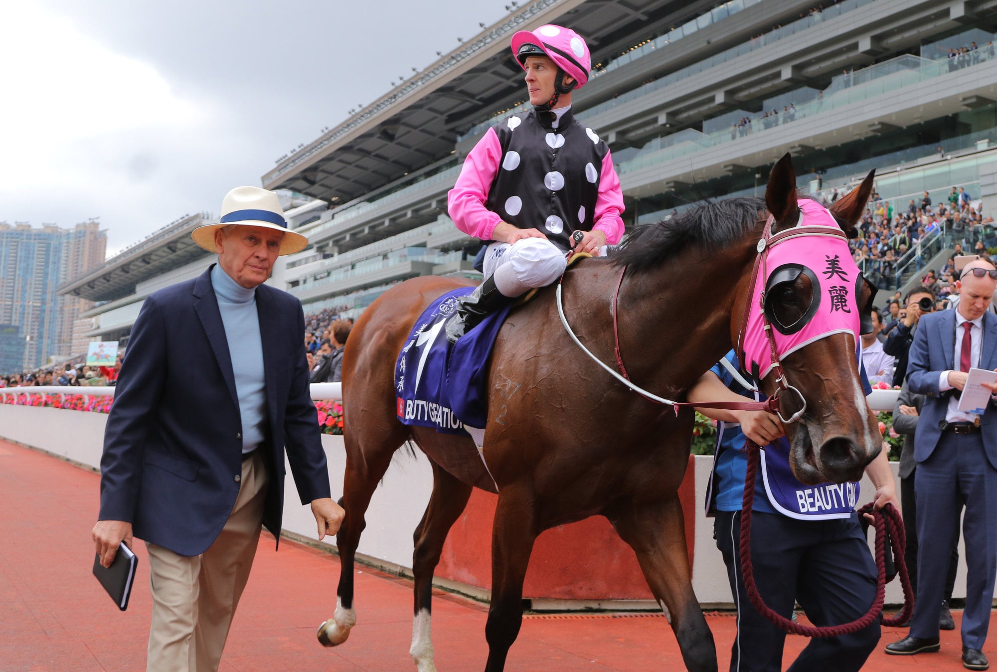 Trainer John Moore with one of his champion gallopers, Beauty Generation, in 2019. Trainer John Moore with one of his champion gallopers, Beauty Generation, in 2019.