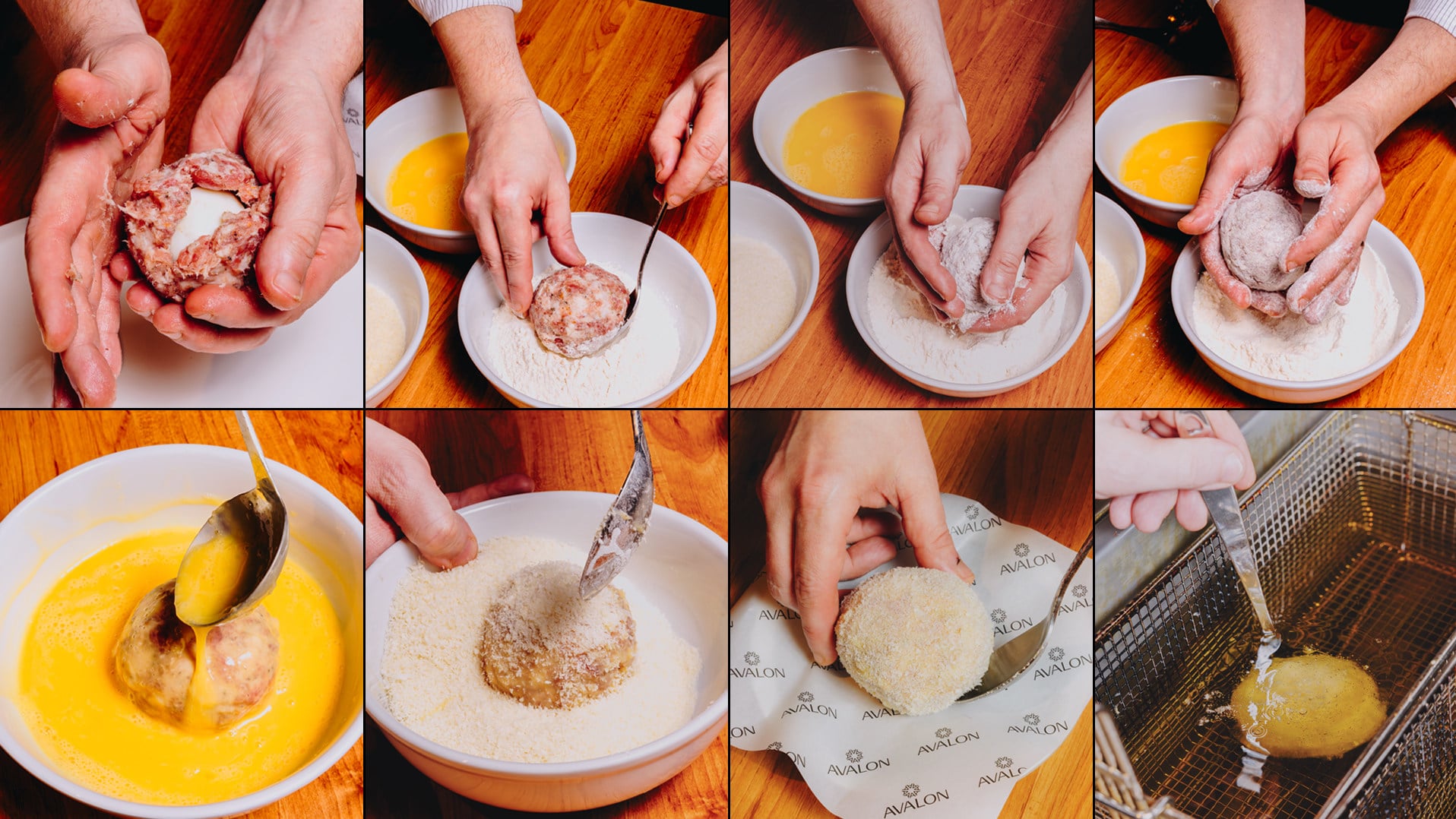 Culinary director Jarrod Verbiak in the process of making the Scotch egg at Avalon. Photo: Jocelyn Tam