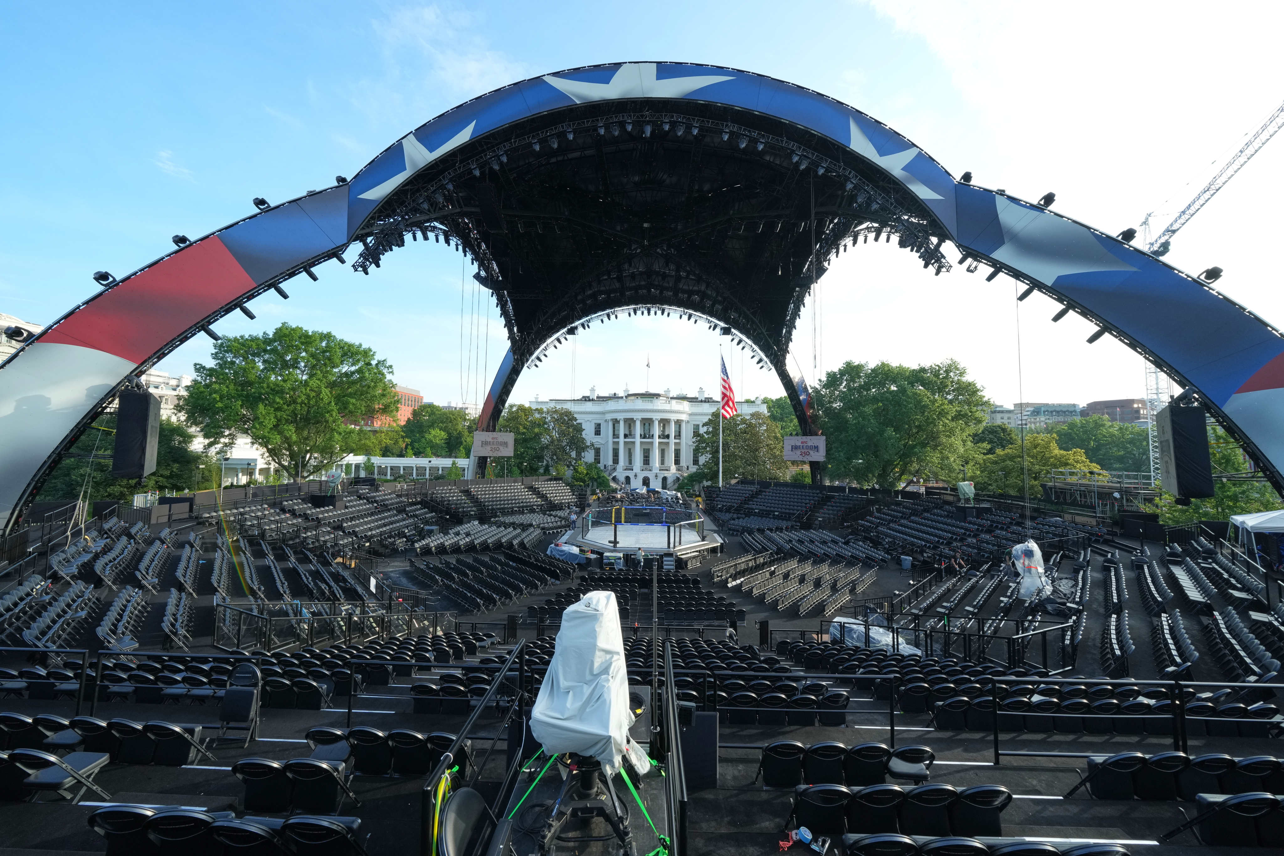 A view of the arena from the back of the stands. Photo: AP