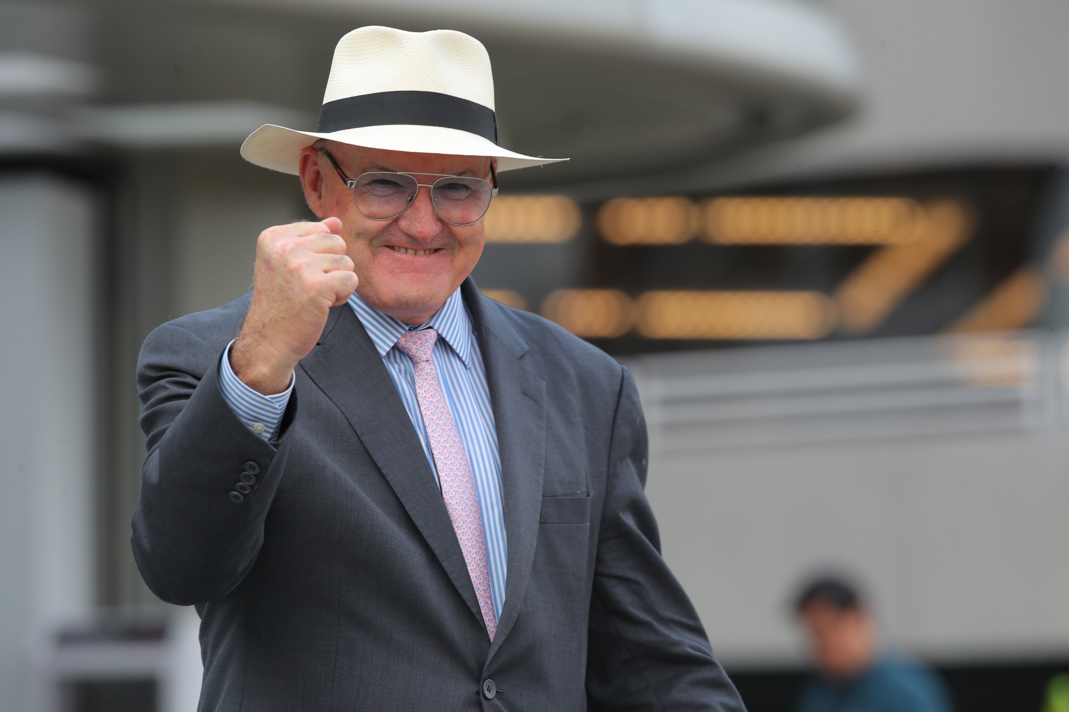 David Hayes celebrates a Sha Tin winner. Photos: Kenneth Chan