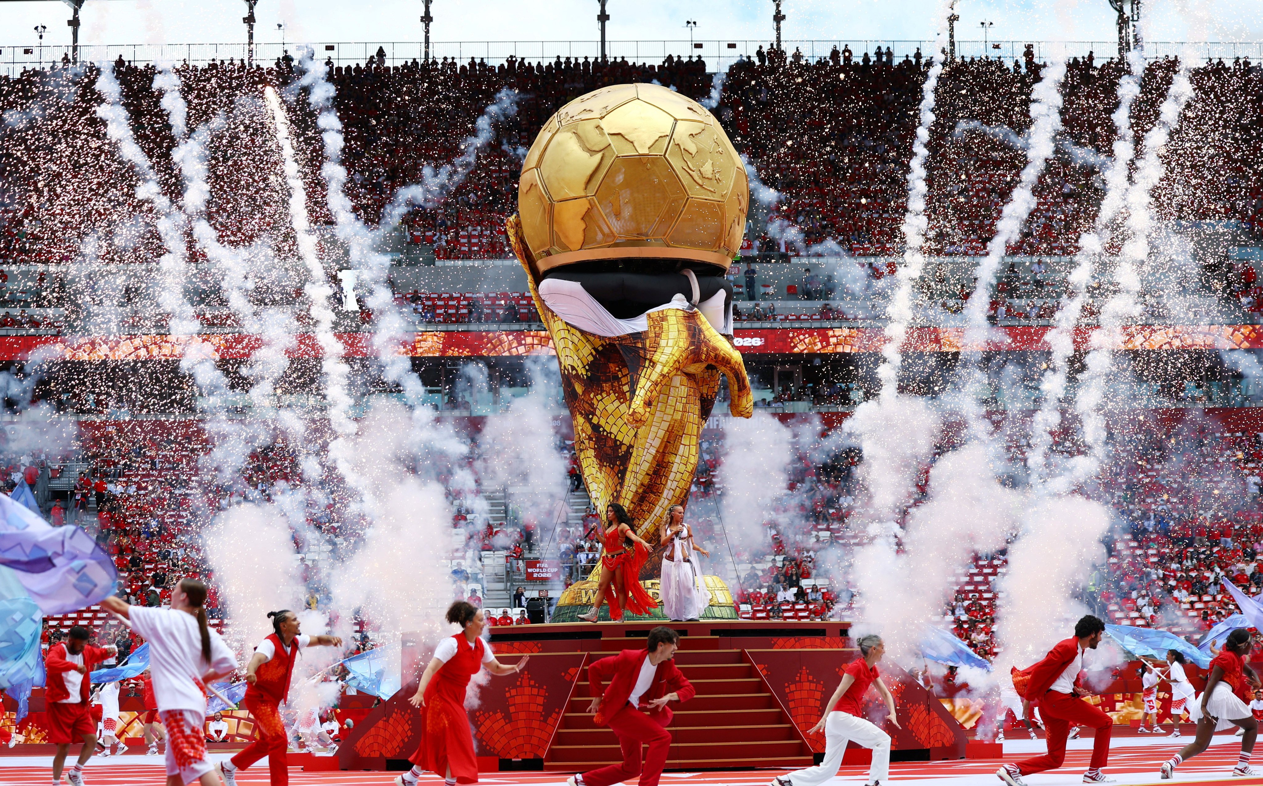 Singers Elyanna and Jessie Reyez perform during the opening ceremony of the 2026 Fifa World Cup. Photo: Reuters