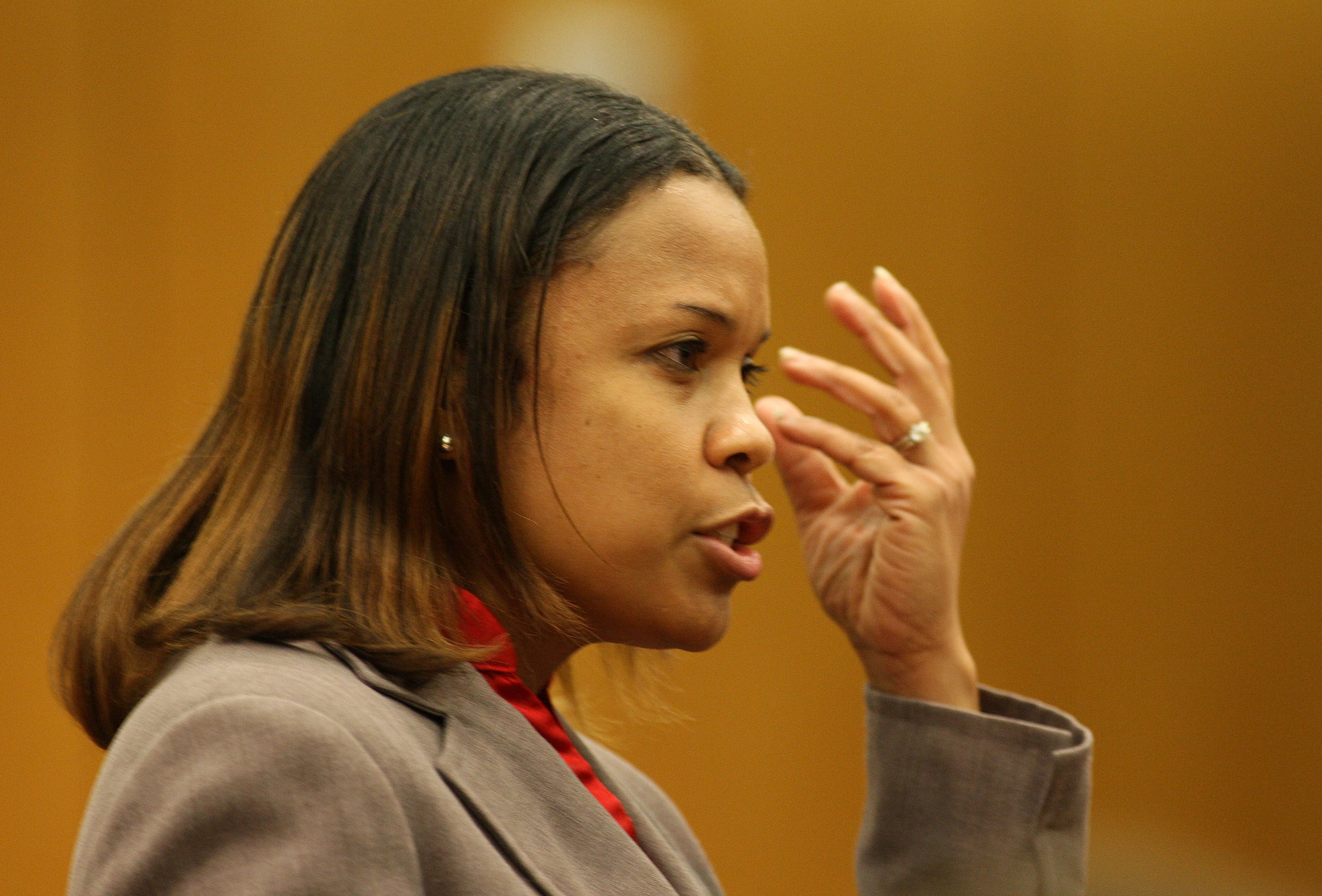 Then senior assistant district attorney Eleanor Ross speaks in court on February 17, 2010 in Atlanta. Photo: Atlanta Journal-Constitution/AP