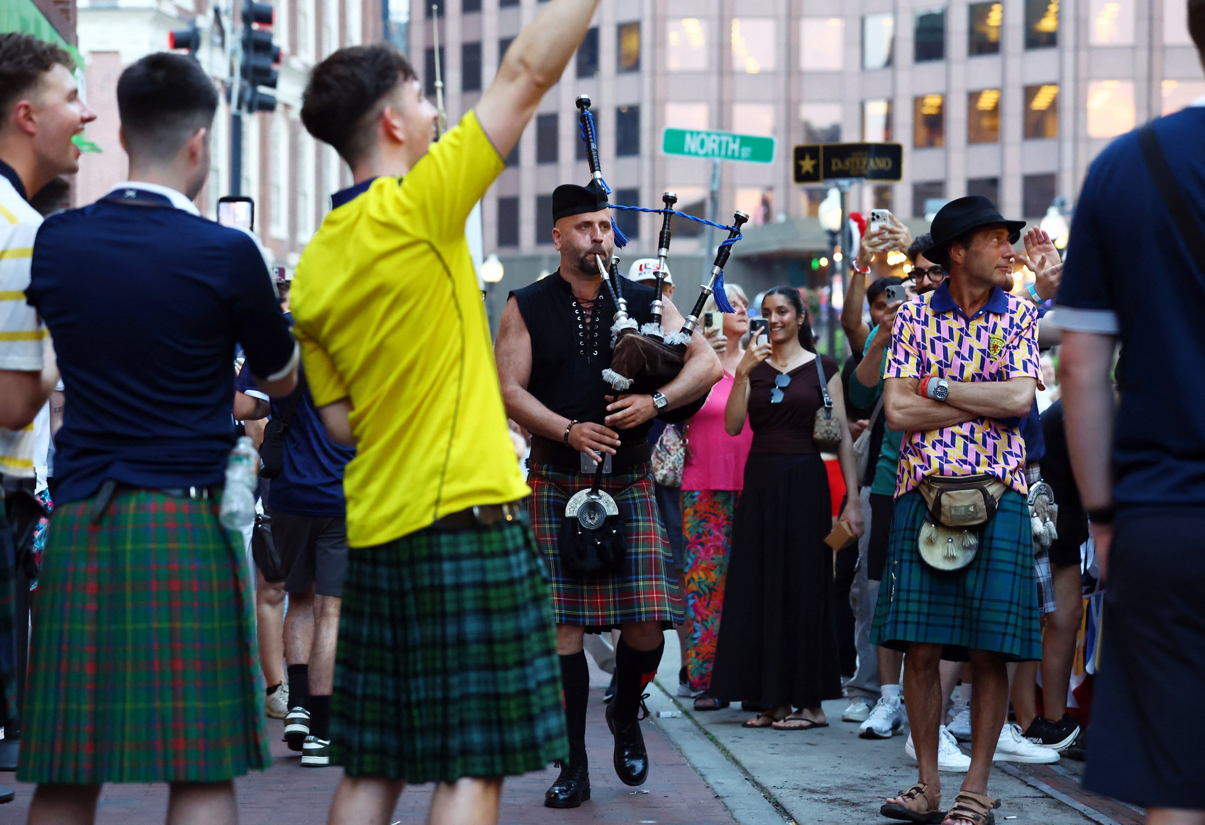 The Tartan Army have been in full voice since arriving in Boston ahead of the Scotland v Haiti game. Photo: Reuters