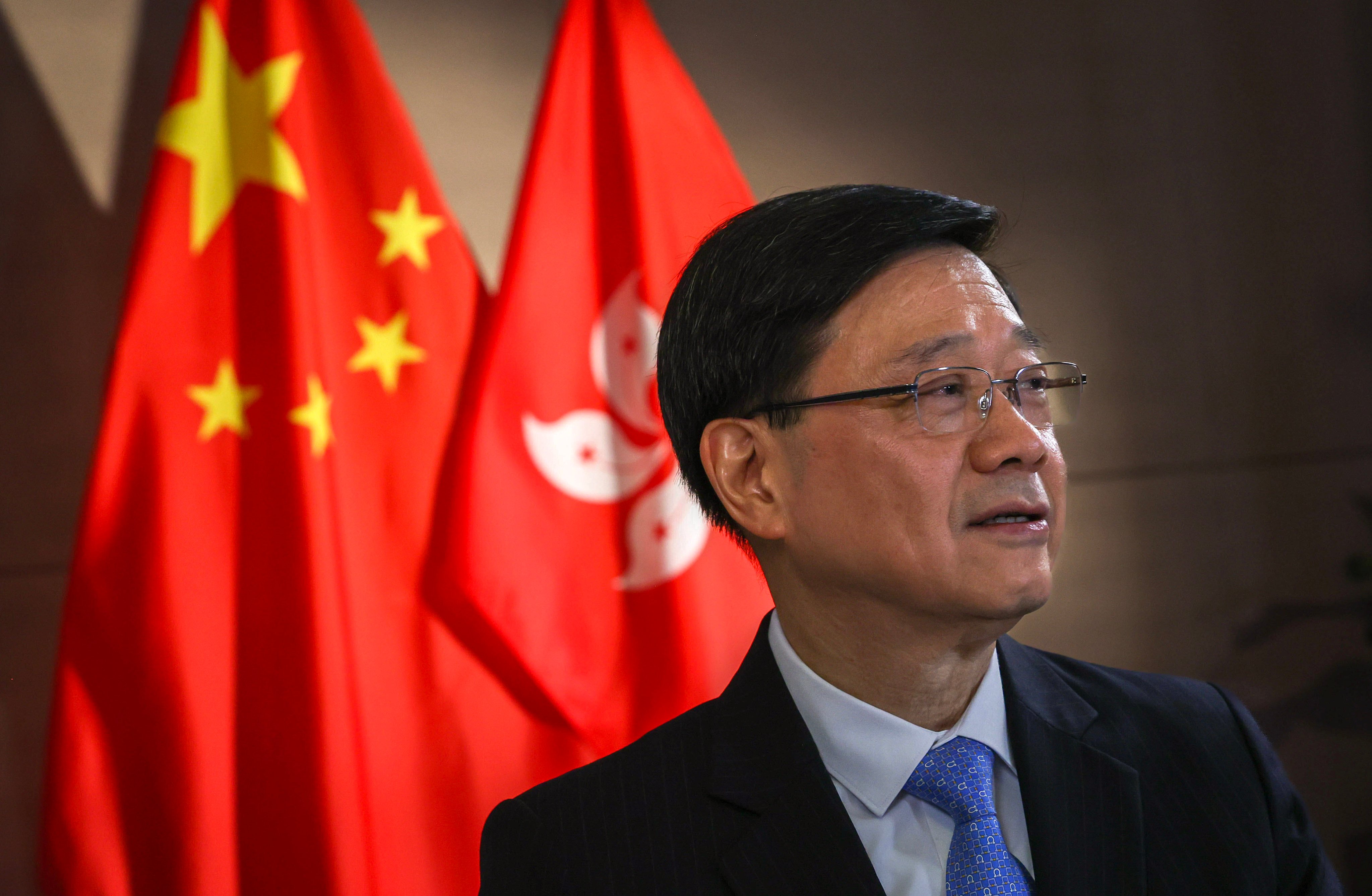 John Lee is interviewed in the Chief Executive’s Office on June 12. Photo: Dickson Lee