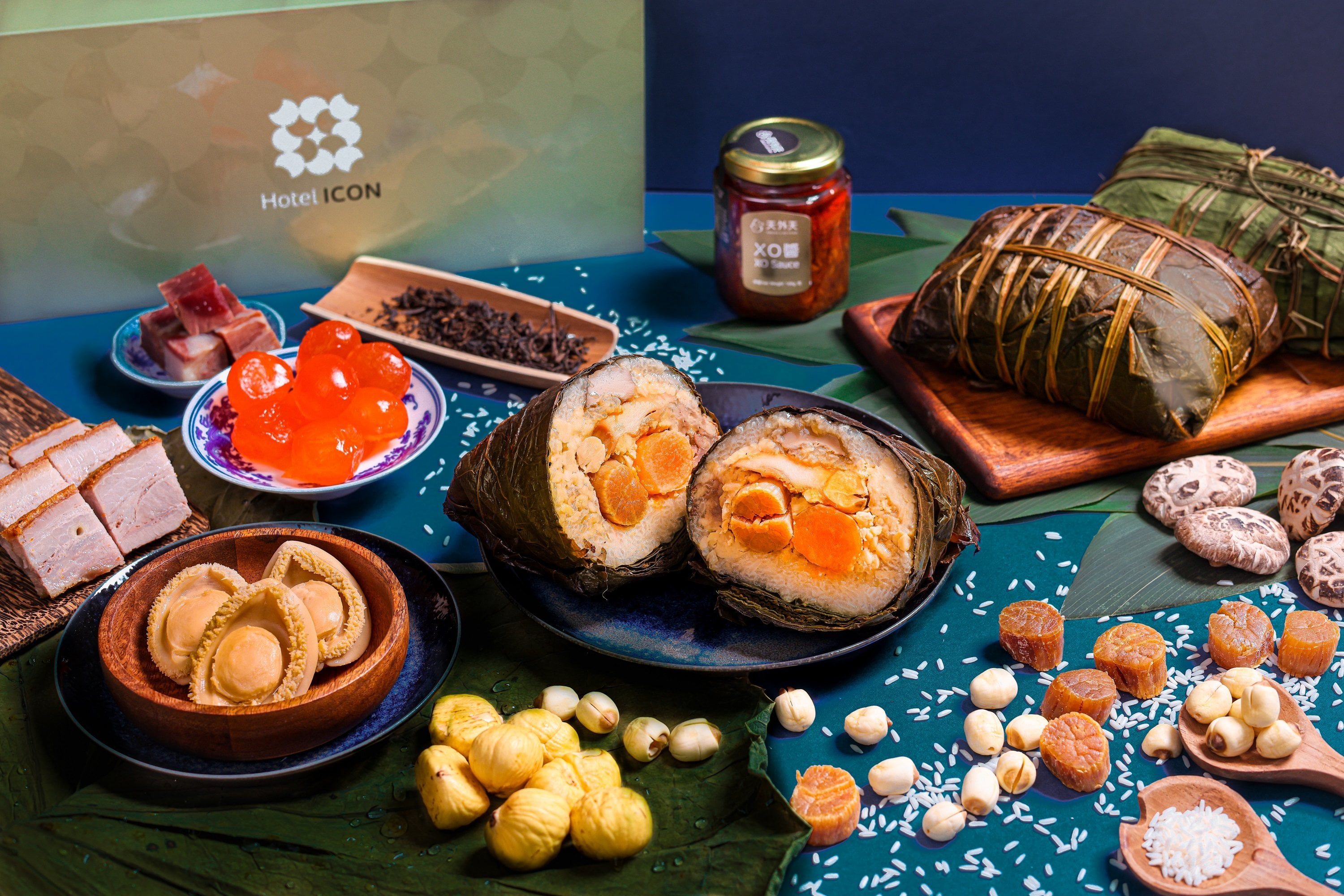 Truffle dumplings with Yunnan ham, conpoy and abalone from Above & Beyond. The restaurant at Hotel Icon is among the various Hong Kong hotel restaurants offering zongzi, or sticky rice dumplings, to celebrate the 2026 Dragon Boat Festival. Photo: Hotel Icon