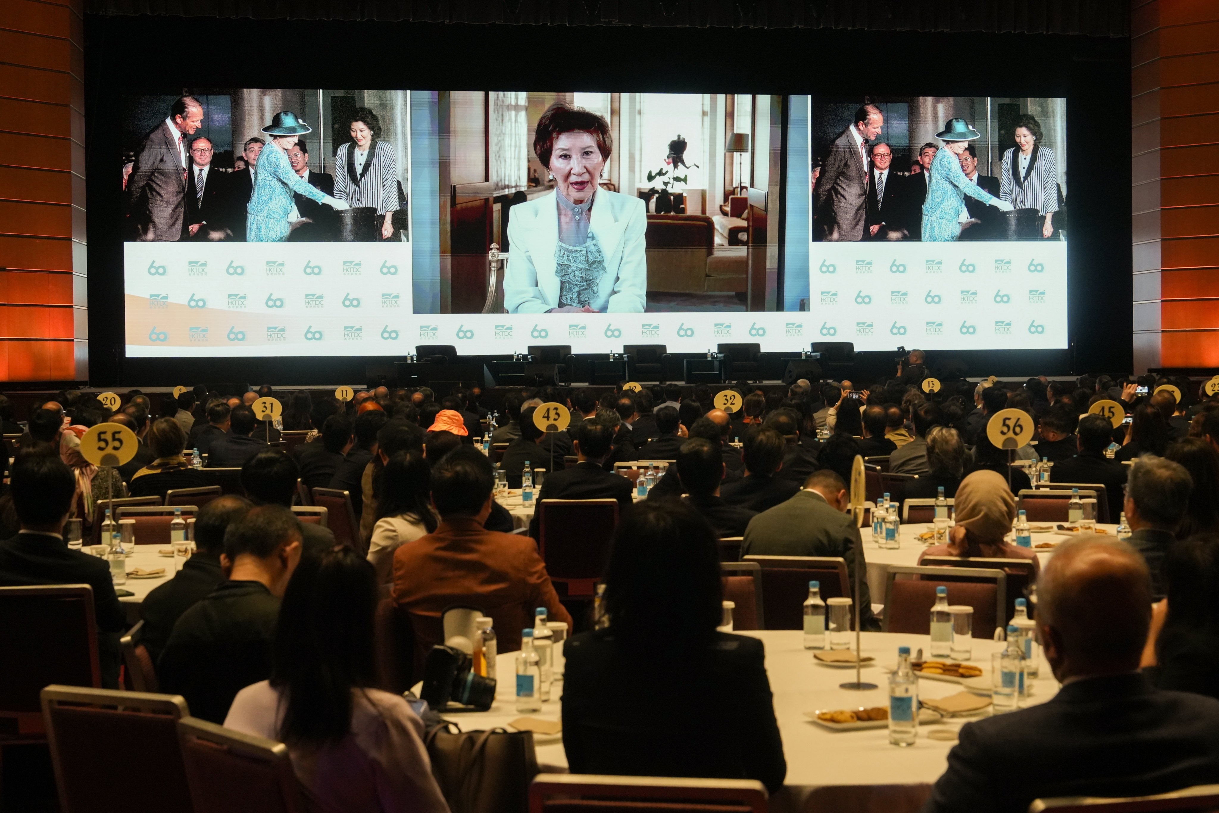Former chairwoman Baroness Lydia Dunn delivered pre-recorded a video speech at the 60th Anniversary Forum. Photo: Sun Yeung